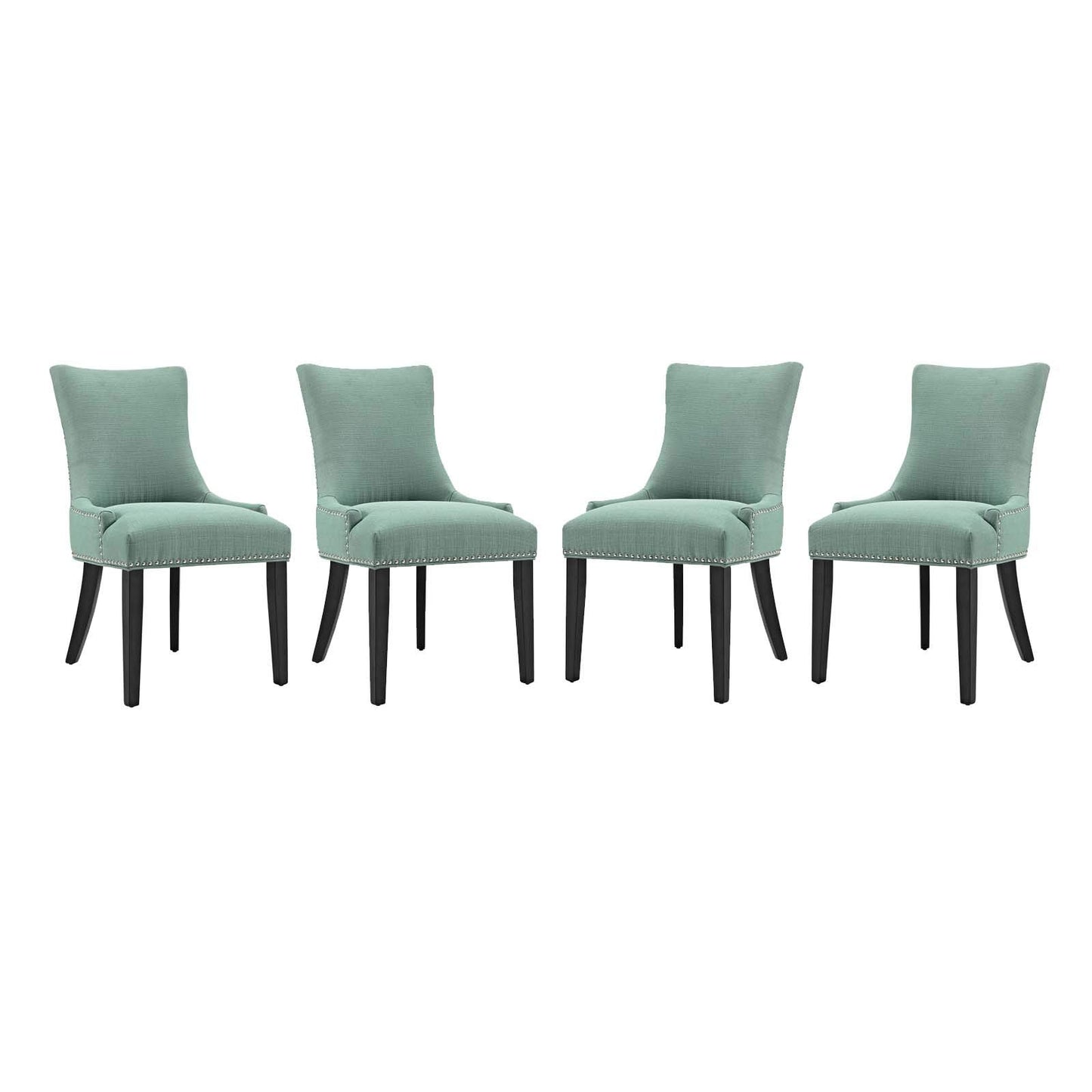 home office desk chairs | CasaFoyer Marquis Dining Side Chair Set of 4 | Elegant Hourglass Back | Nailhead Trim | Non-Marking Foot Caps | Tapered Wood Legs | High-Quality Polyester Fabric | casafoyer.myshopify.com