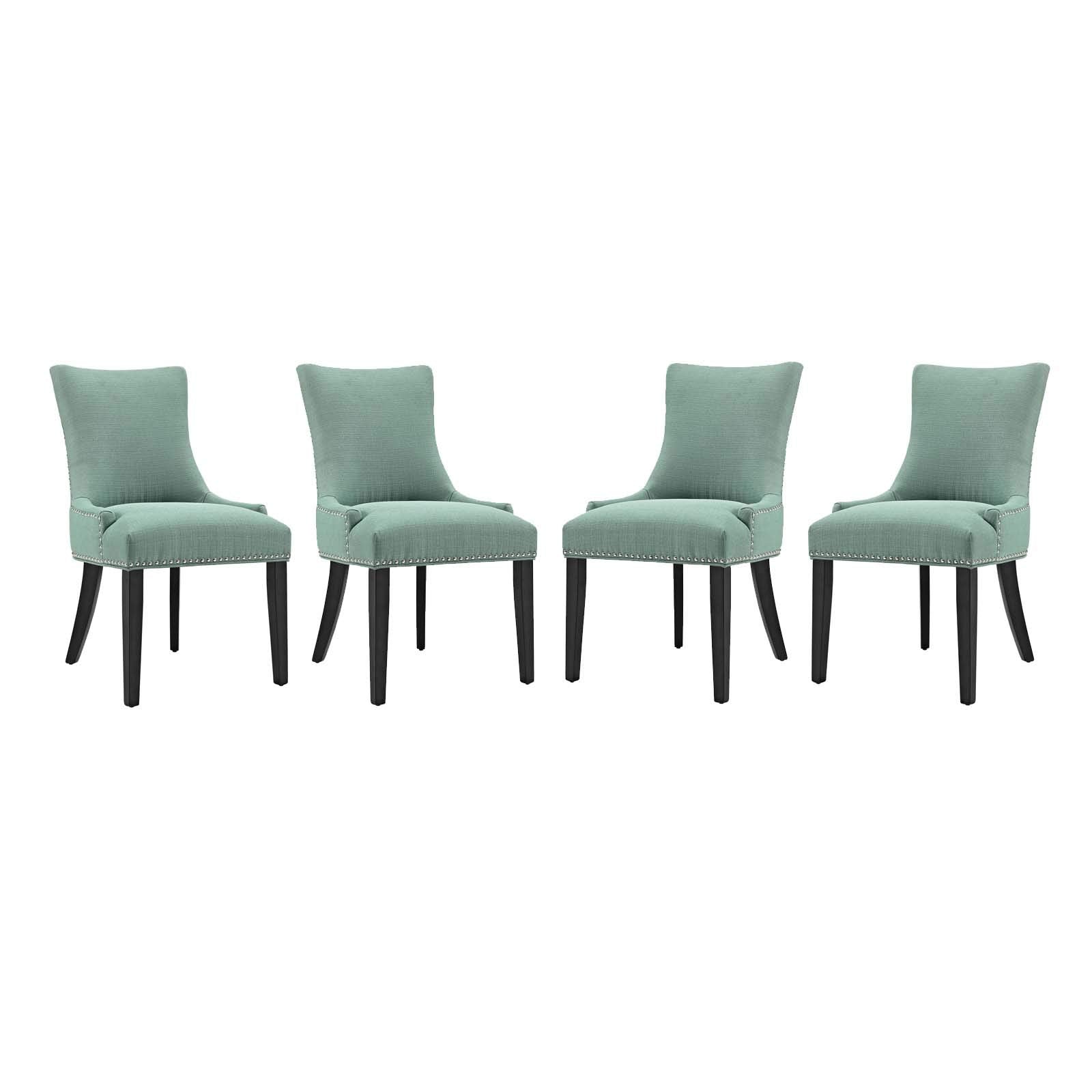 home office desk chairs | CasaFoyer Marquis Dining Side Chair Set of 4 | Elegant Hourglass Back | Nailhead Trim | Non-Marking Foot Caps | Tapered Wood Legs | High-Quality Polyester Fabric | casafoyer.myshopify.com