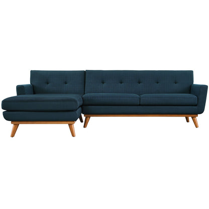sofas | CasaFoyer Engage Living Room Set | Gently Curved Design | Dual Cushions | Stylish Upholstery with Button Detailing | Sturdy Frame | Rubberwood Legs | Includes Left-Arm Chaise & Right-Arm Loveseat | casafoyer.myshopify.com