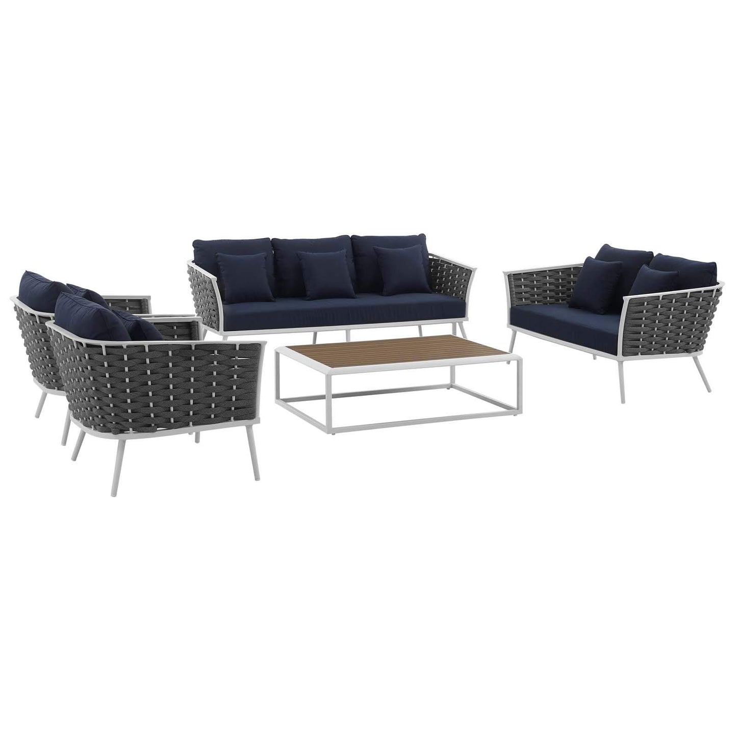 kitchen and dining room sets | CasaFoyer Stance Outdoor Collection | Modern Design | Comfortable Seating | Durable Construction | 5-Piece Set | casafoyer.myshopify.com