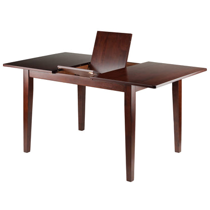 childrens table and chair sets | CasaFoyer Flexible 5-Piece Dining Set | Expandable Table up to 58 | 4 Ladderback Chairs | Solid Wood | Walnut Finish | casafoyer.myshopify.com