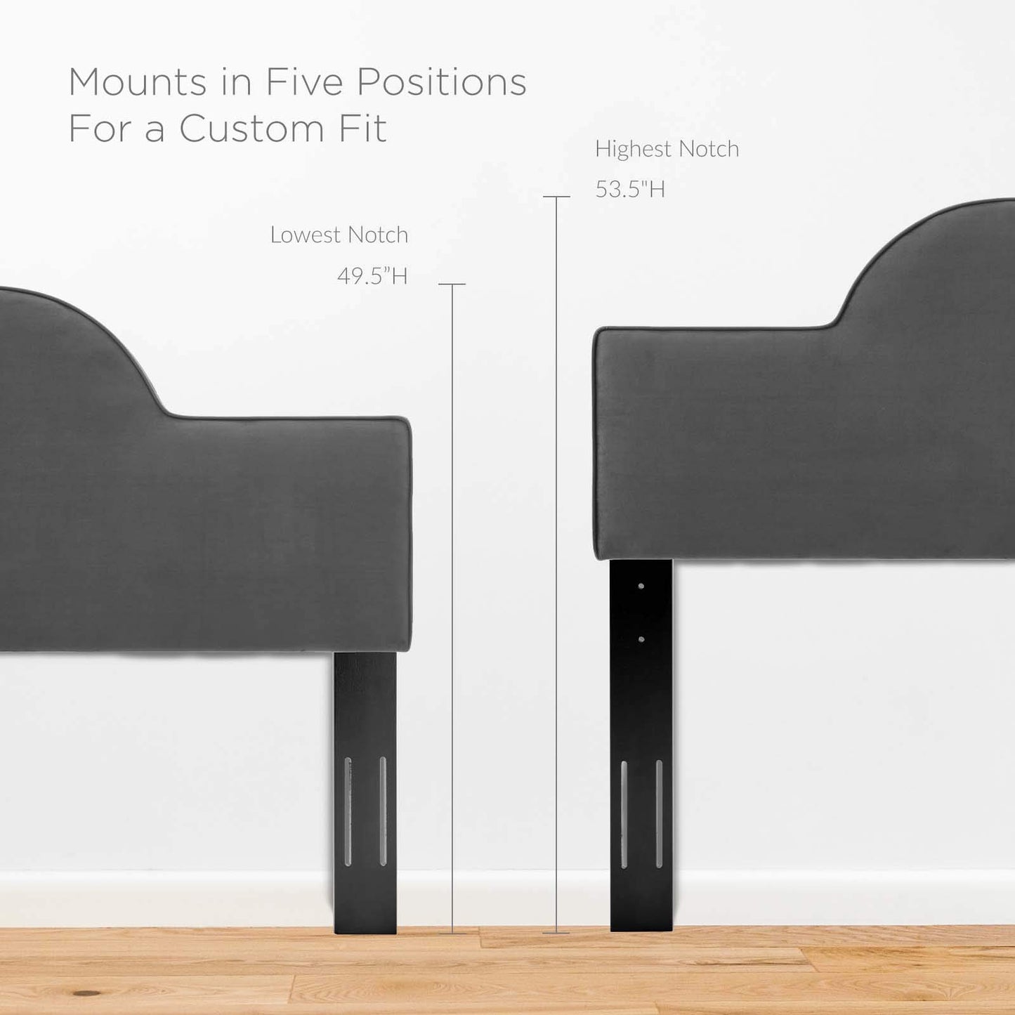 Bed | CasaFoyer Dawn Performance Velvet Full/Queen Headboard | Sunrise-inspired Design | Stain-resistant Upholstery | Cushioned Foam | Adjustable Height | Easy Assembly | casafoyer.myshopify.com