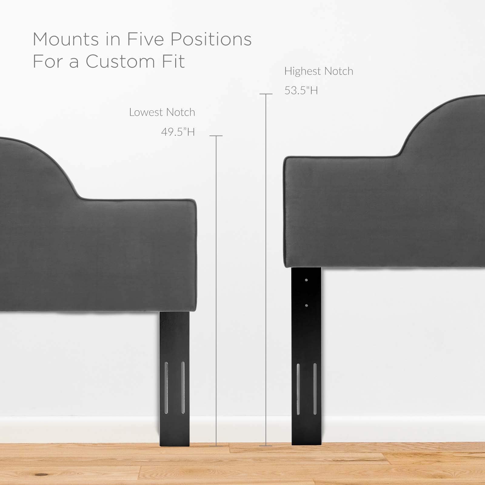 Bed | CasaFoyer Dawn Performance Velvet Full/Queen Headboard | Sunrise-inspired Design | Stain-resistant Upholstery | Cushioned Foam | Adjustable Height | Easy Assembly | casafoyer.myshopify.com