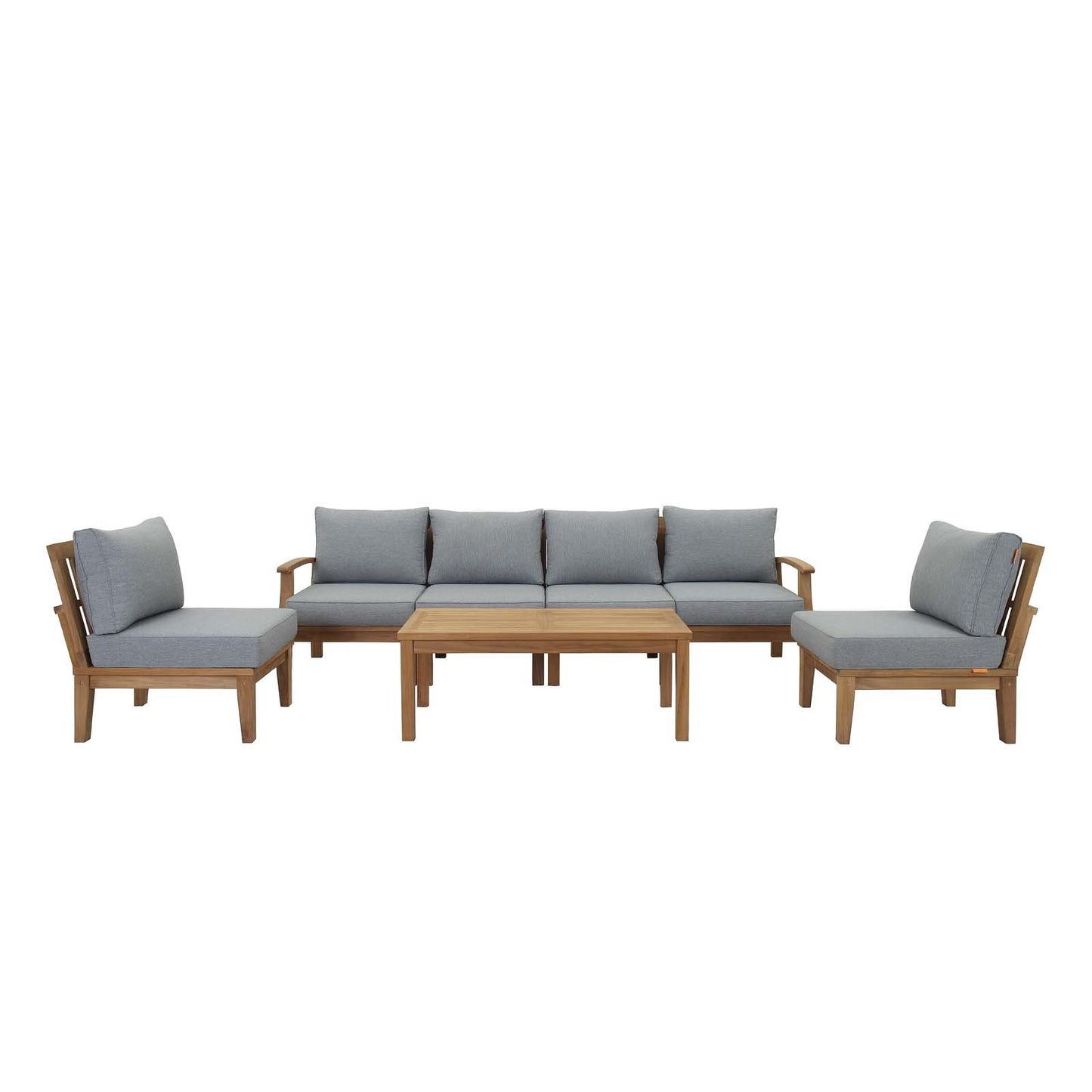 kitchen and dining room sets | CasaFoyer Marina Teak Wood Outdoor Patio Furniture Sofa Sectional Set | Ultimate Luxury | Durable Teak Wood | All-Weather Cushions | Modern Design | Includes 4 Middle Sofas, 1 Left-Arm Sofa, 1 Coffee Table, 1 Right-Arm Sofa | Assembly Required | casafoyer.myshopify.com