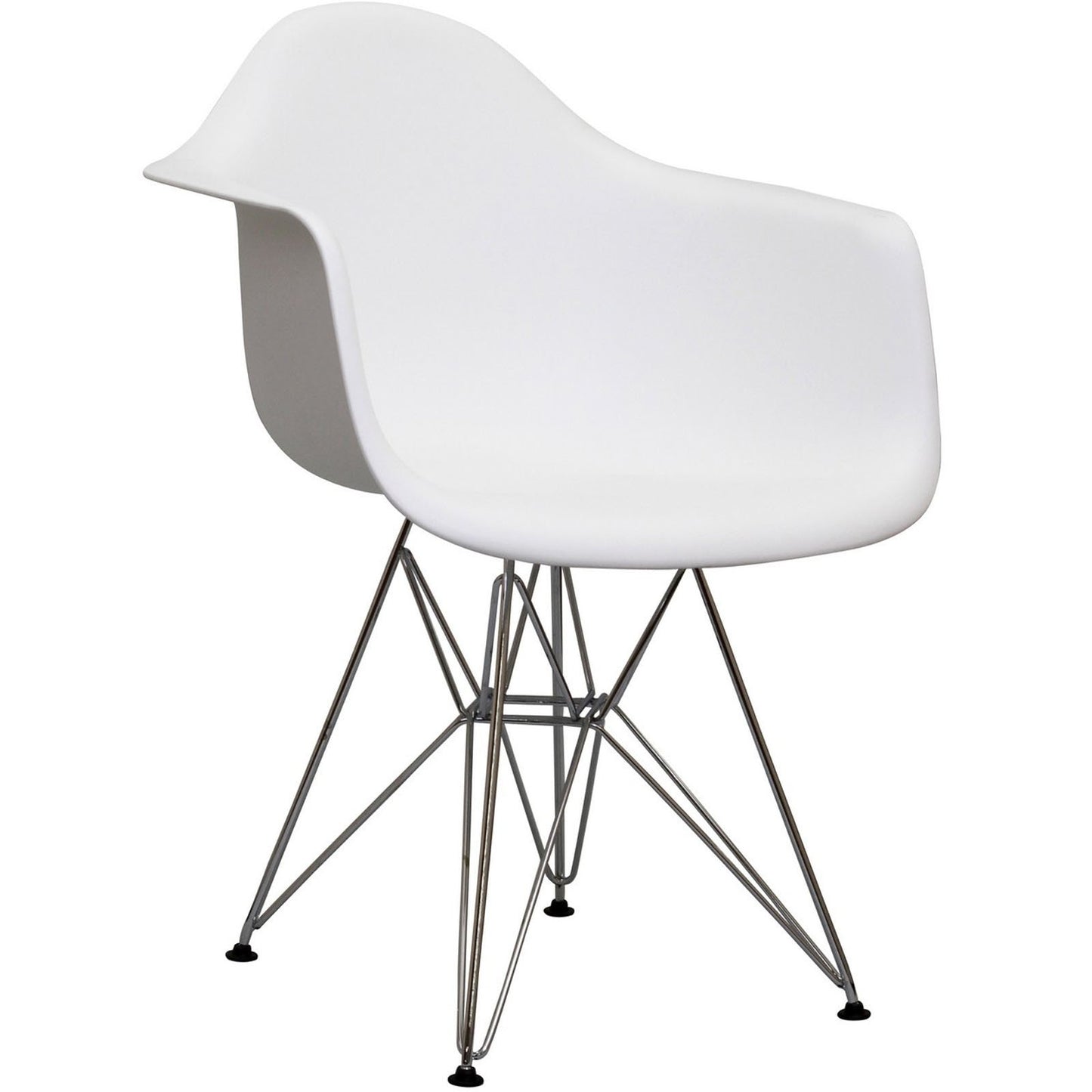 home office desk chairs | CasaFoyer Paris Wire Armchair | Molded Plastic Seat | Chromed Steel Wire Base | Comfortable & Versatile | Ideal for Living or Working Areas | Stylish & Functional Seating | casafoyer.myshopify.com