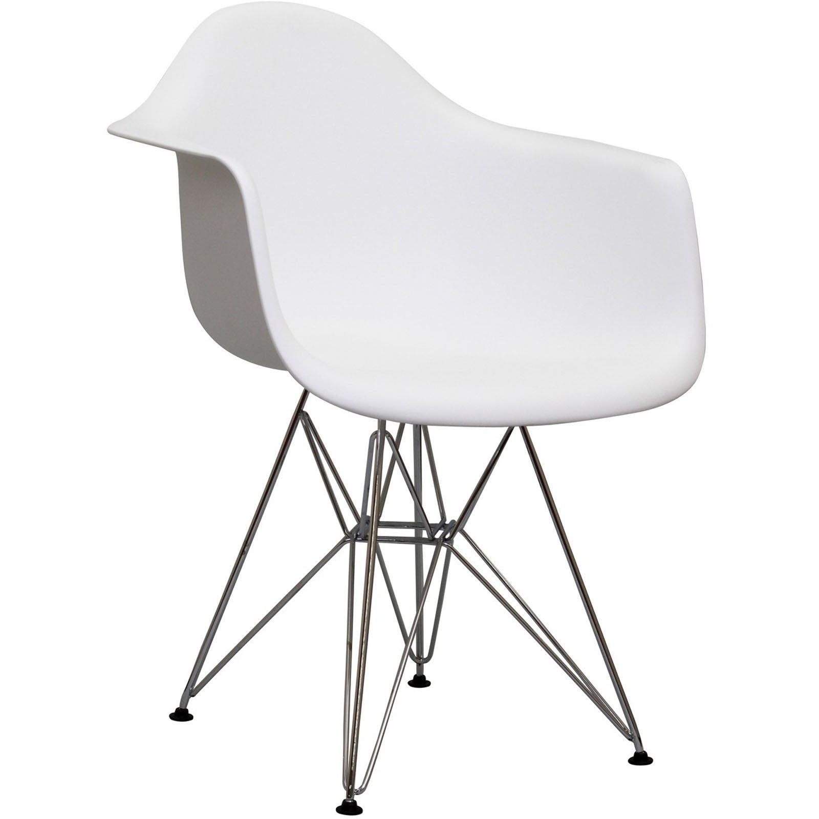 home office desk chairs | CasaFoyer Paris Wire Armchair | Molded Plastic Seat | Chromed Steel Wire Base | Comfortable & Versatile | Ideal for Living or Working Areas | Stylish & Functional Seating | casafoyer.myshopify.com