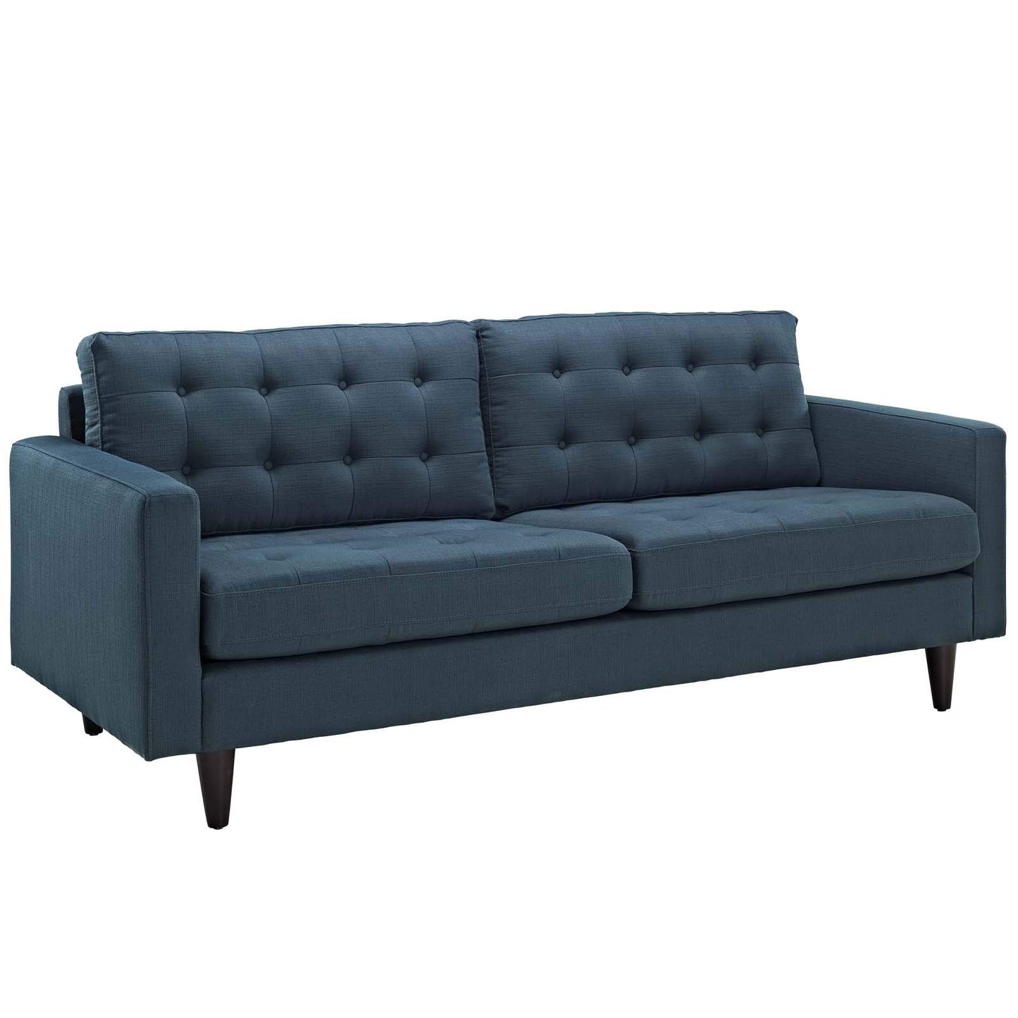 sofas | Empress Upholstered Sofa | Exquisite Design | Tufted Buttons | Luxurious Cushions | Elegant Armrests | Sturdy Wooden Legs | Bonded Leather Upholstery | casafoyer.myshopify.com