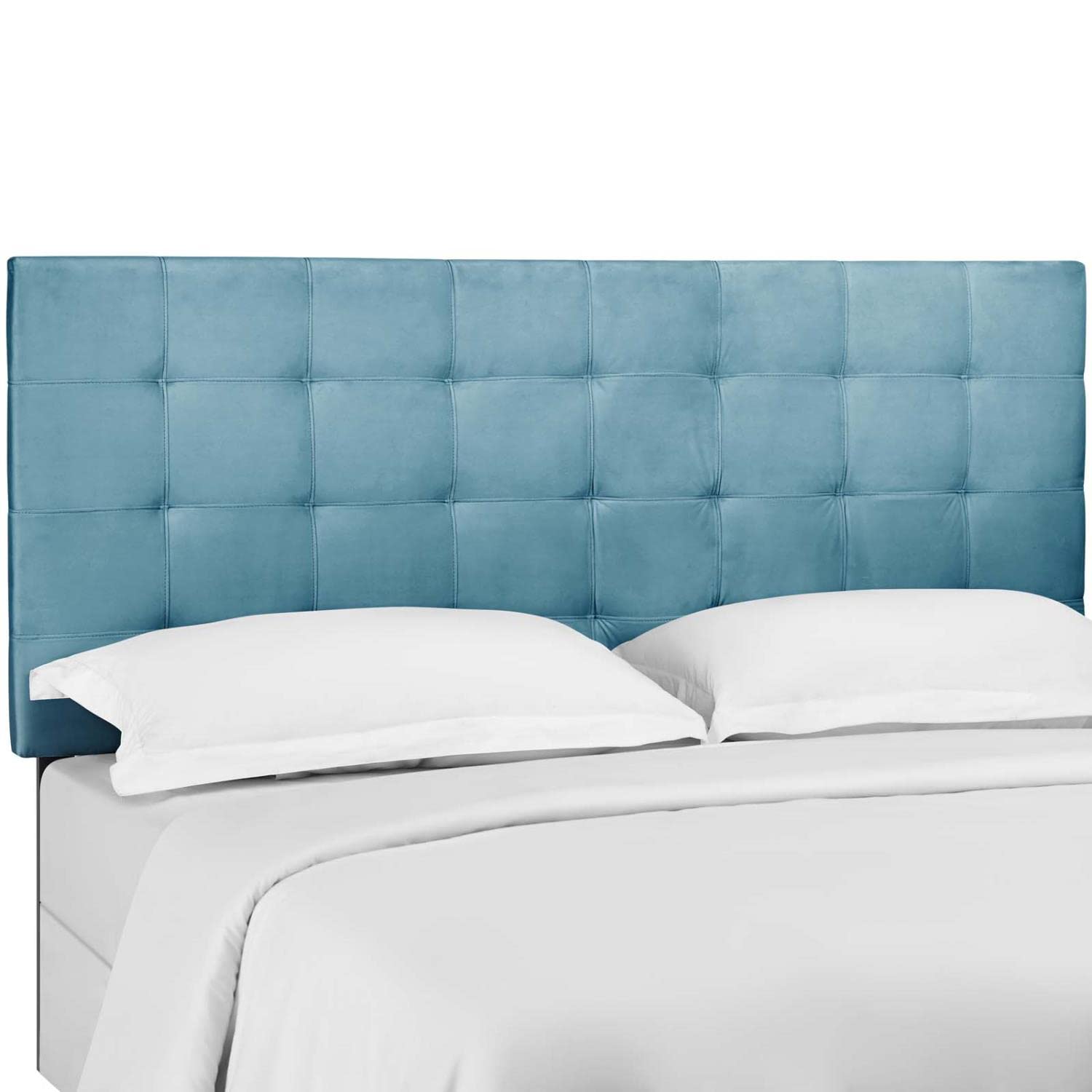 headboards | CasaFoyer Paisley Square-Patterned Velvet Headboard | Full/Queen Size | Adjustable Height | Sturdy Frame | Biscuit Tufting | Black-Stained Legs | casafoyer.myshopify.com