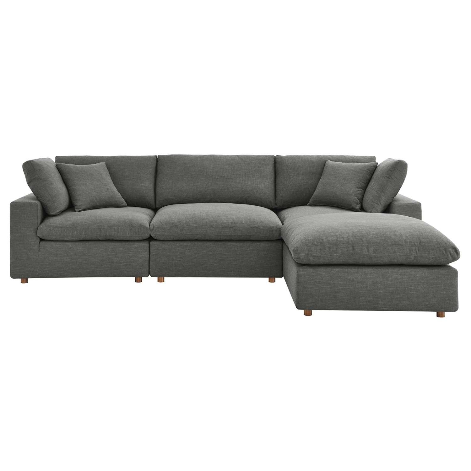 kitchen and dining room sets | CasaFoyer Commix Plush Comfort Sectional Sofa Set | Elegant Design | Soft Fabric | Down Filled Cushions | Ideal for Living Room, Family Room, or Game Room | Gray | casafoyer.myshopify.com