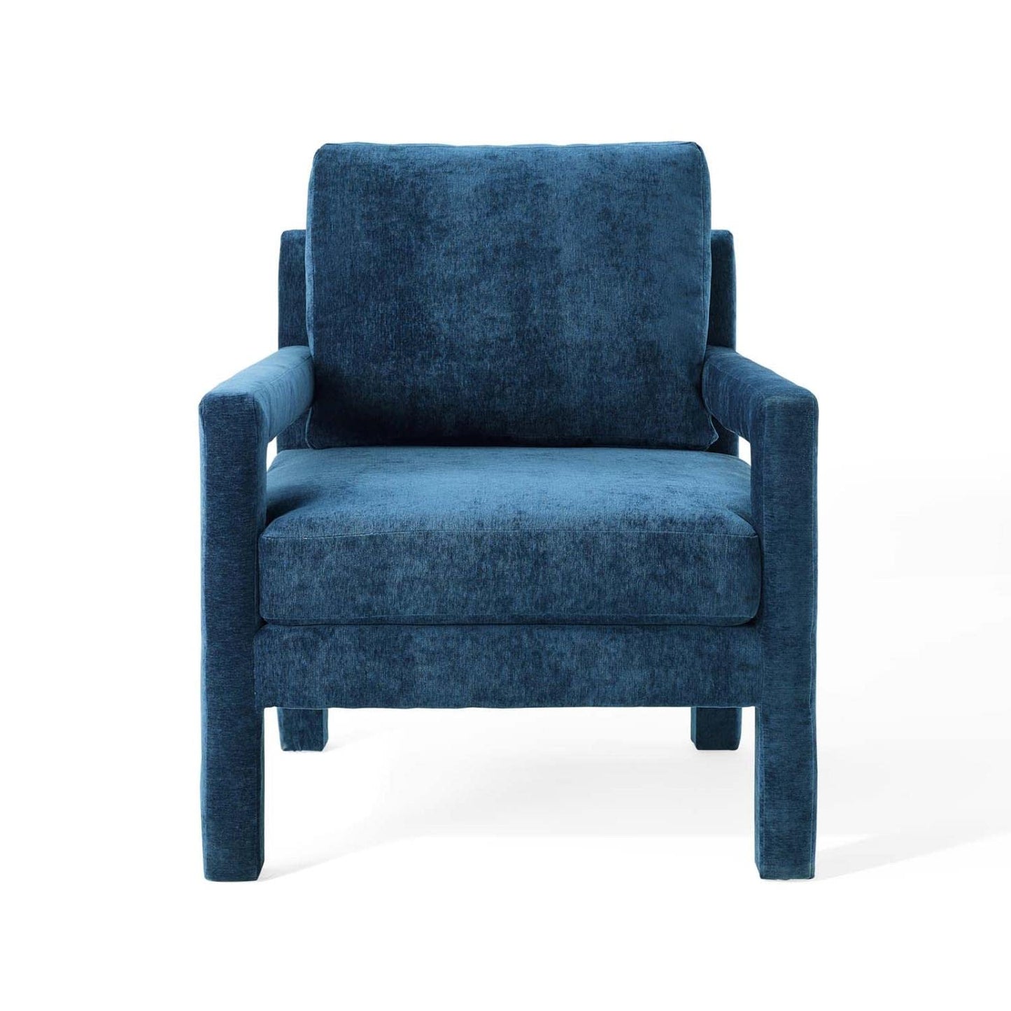 home office desk chairs | CasaFoyer Rehearse Crushed Performance Velvet Accent Armchair | Elegant Design | Stain-Resistant | Comfortable Foam Cushions | 300 lbs Capacity | Navy | casafoyer.myshopify.com