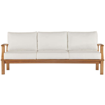 sofas | CasaFoyer Marina Teak Wood Outdoor Patio Sofa | Luxury, Durable, Weather-Resistant | Contemporary Design | Perfect for Outdoor Gatherings | Assembly Required | casafoyer.myshopify.com