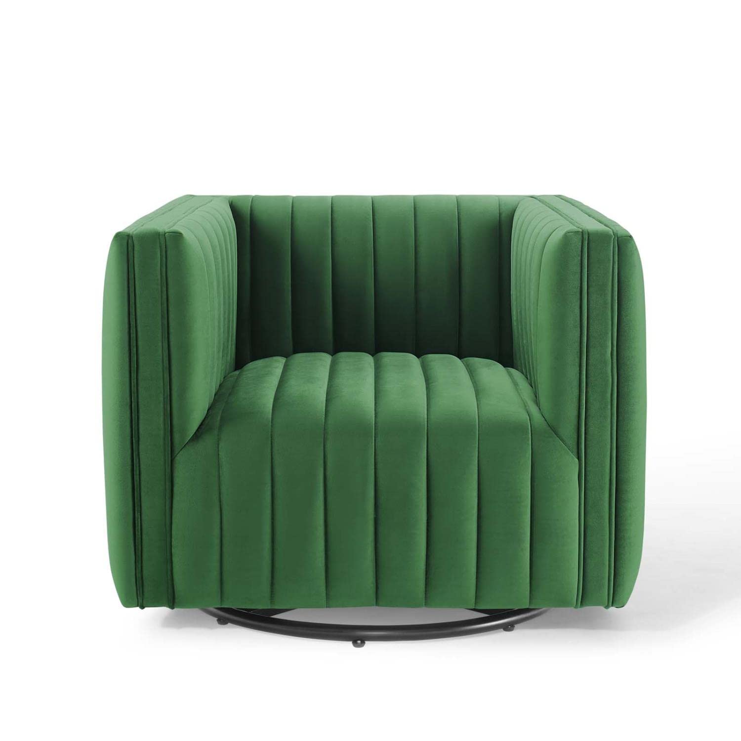 home office desk chairs | CasaFoyer Conjure Channel Tufted Performance Velvet Swivel Armchair | Stain-Resistant Upholstery | Supportive Foam Padding | Vintage Glamour | 360-Degree Swivel | Sturdy Construction | casafoyer.myshopify.com
