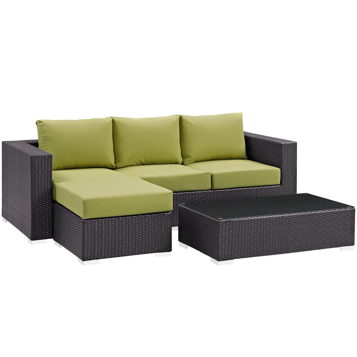 kitchen and dining room sets | CasaFoyer Convene Outdoor Sectional Set | Durable Rattan Weave | Weather-Resistant Cushions | Coffee Table, Ottoman, Sofa. Elevate your outdoor space with this versatile furniture set. | casafoyer.myshopify.com