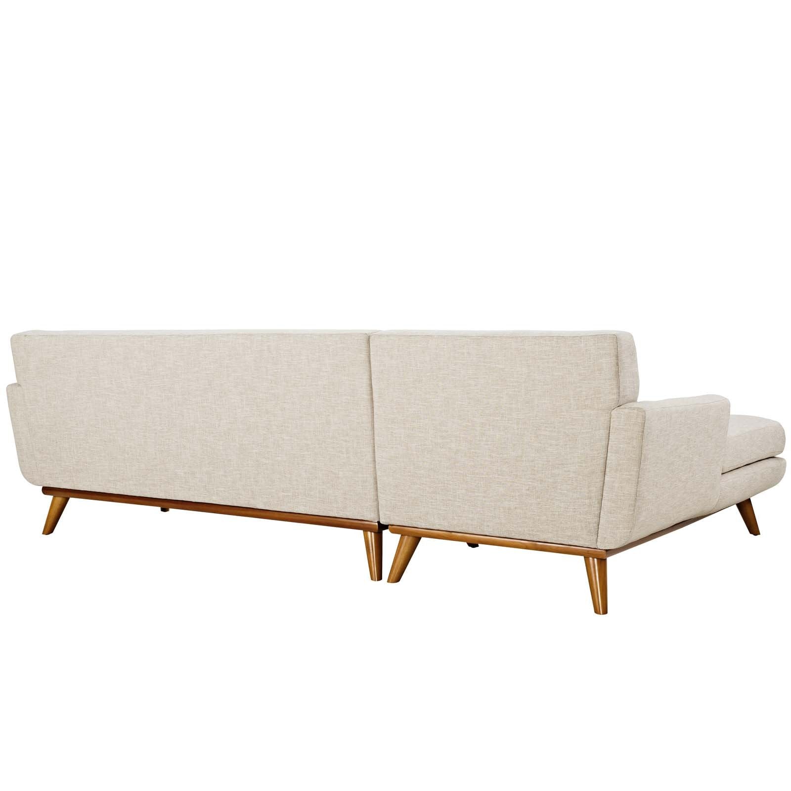 sofas | Engage Living Room Set | Curved Design | Dual Cushions | Upholstered Material | Button Detail | Solid Base | Left-Arm Chaise & Right-Arm Loveseat | casafoyer.myshopify.com