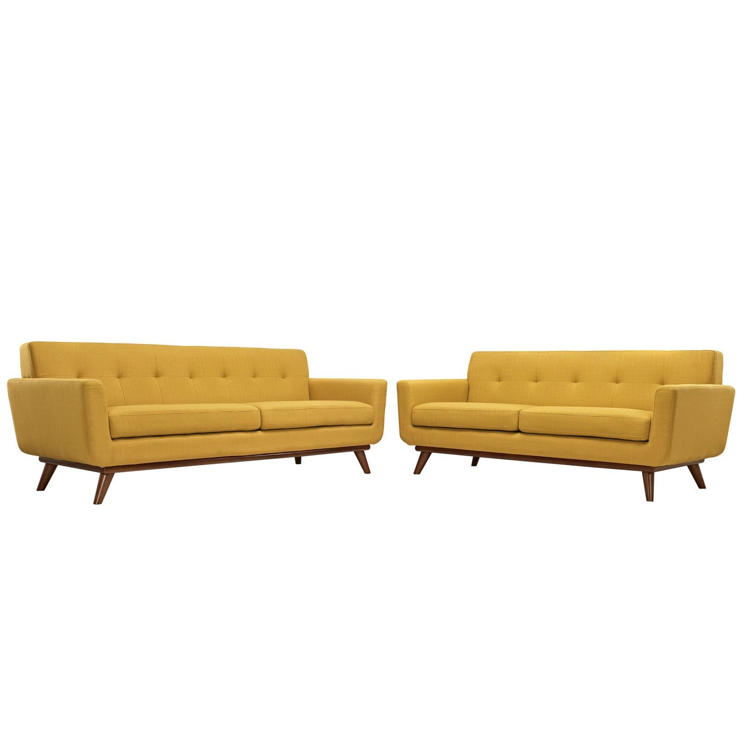 kitchen and dining room sets | CasaFoyer Engage Sofa | Elegant Curves | Generously Sized Cushions | Relaxation Space | Tufted Buttons | Cherry Wood Legs | Durable Frame | Engage Loveseat Included | casafoyer.myshopify.com
