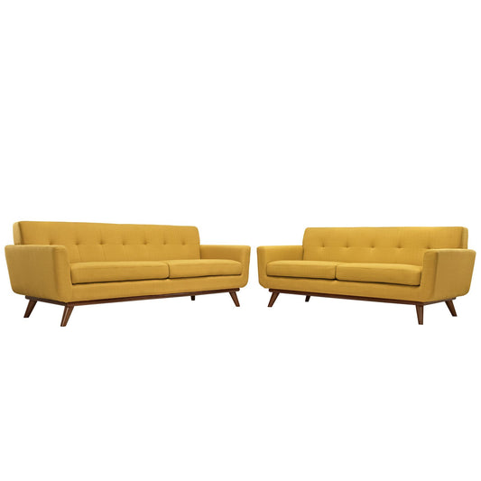 kitchen and dining room sets | CasaFoyer Engage Sofa | Elegant Curves | Generously Sized Cushions | Relaxation Space | Tufted Buttons | Cherry Wood Legs | Durable Frame | Engage Loveseat Included | casafoyer.myshopify.com