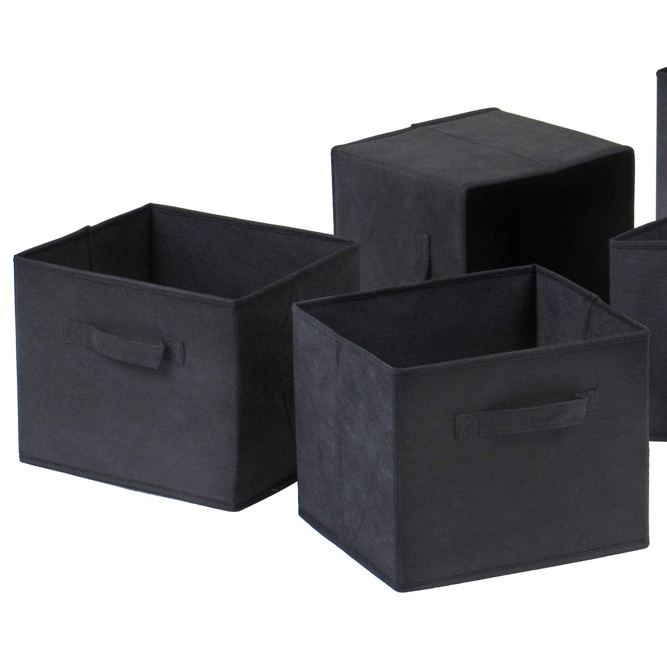 BENCH | Ergode Adriana 4-Pc Bench | Black Fabric Baskets | Seating & Storage | Mudroom, Entryway, Playroom, Bedroom | Solid Wood | Walnut Finish | 37.90W x 14.17D x 22'H | casafoyer.myshopify.com