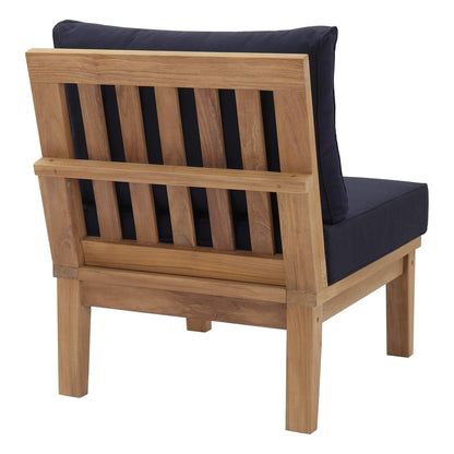 sofas | CasaFoyer Marina Teak Wood Outdoor Patio Armless Sofa Chair | Luxury, Durable, All-Weather Cushions | Modern Design | Easy Assembly | casafoyer.myshopify.com