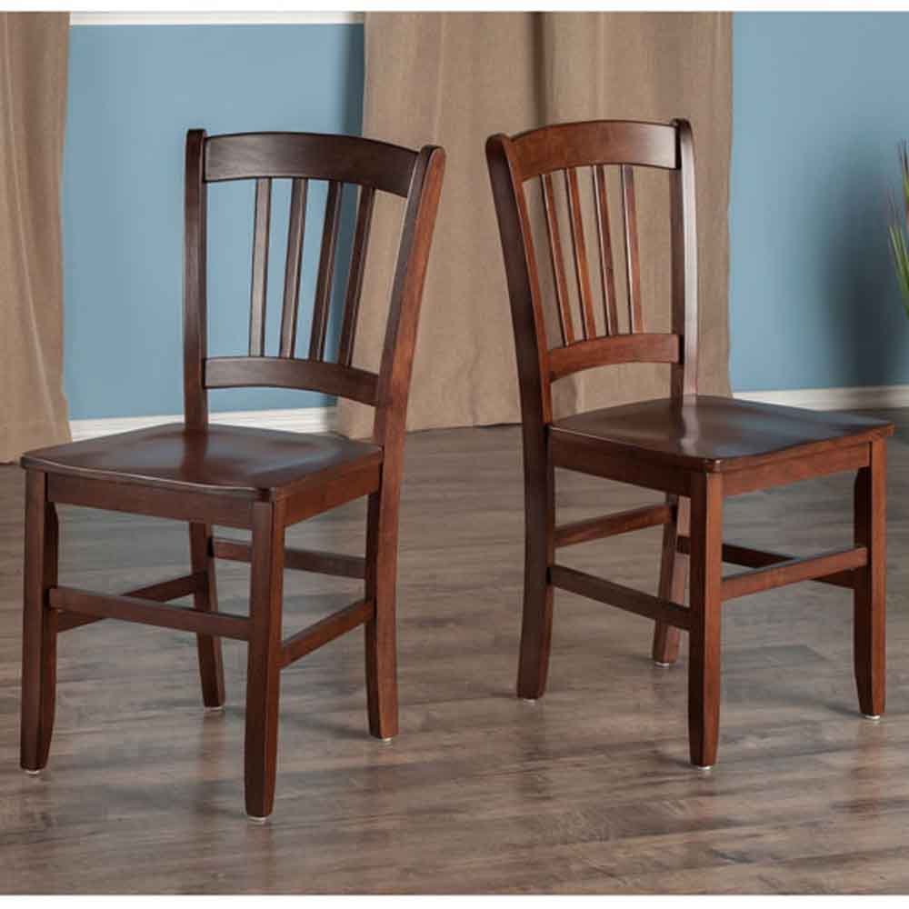 childrens table and chair sets | CasaFoyer Elegant 3-Piece Shaye Dining Table Set | Solid Wood | Walnut Finish | 2 Slat Back Chairs | Contemporary Design | Easy Assembly | casafoyer.myshopify.com