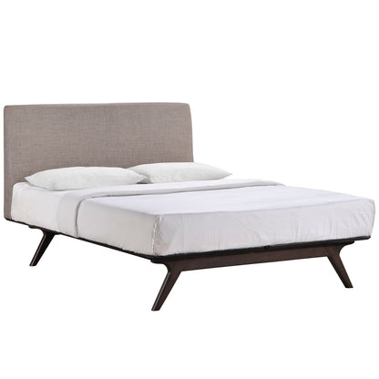 adjustable bed bases | CasaFoyer Tracy Full Size Platform Bed | Durable MDF | Open Design | Toffee Brown Stained Finish | Foam Padded Headboard | Easy Assembly | Mattress & Boxspring Not Included | casafoyer.myshopify.com