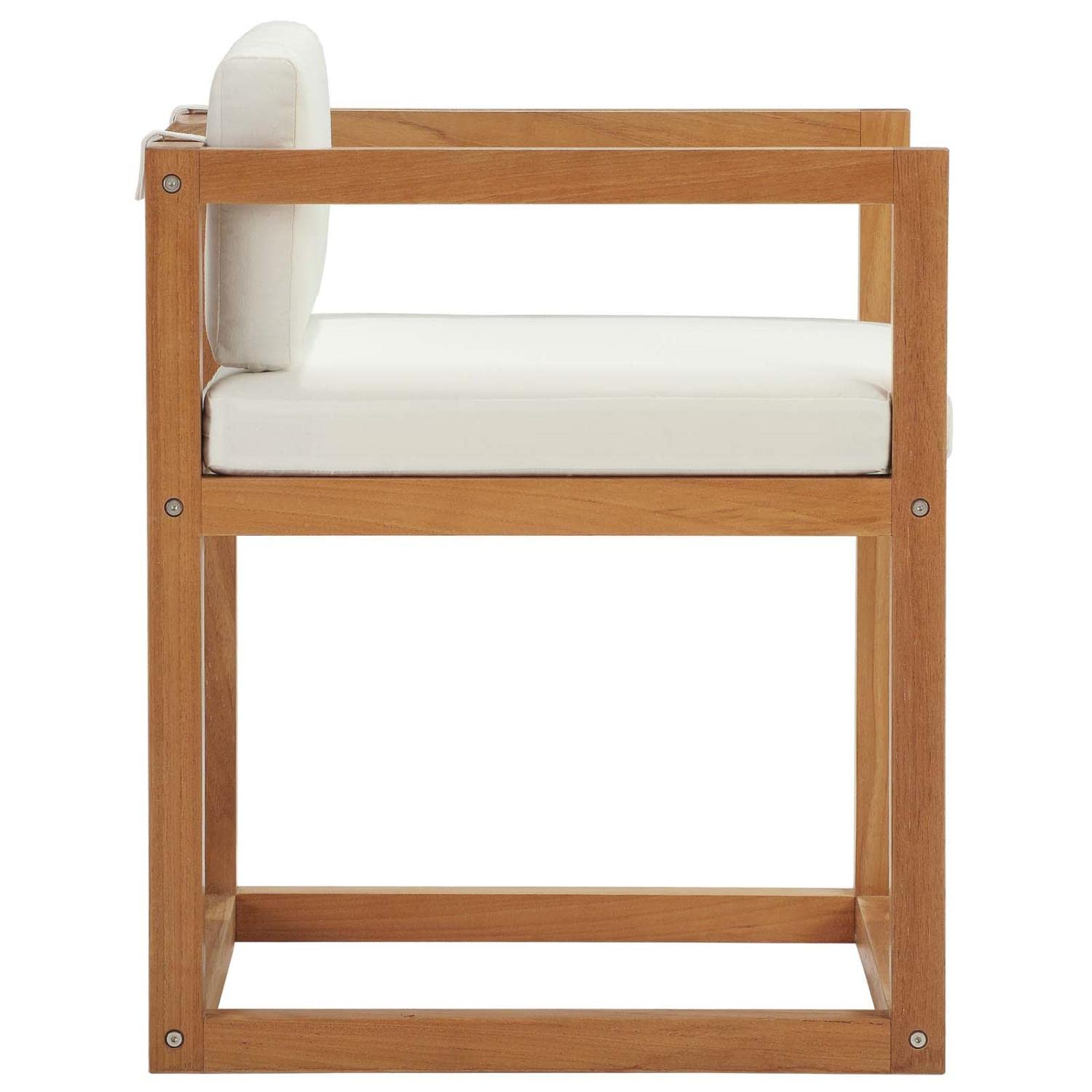 patio bistro sets | CasaFoyer Newbury Premium Grade A Teak Outdoor Patio Armchair Set | Sunproof Fabric | Durable & Versatile | 2 Chairs | Natural White | casafoyer.myshopify.com