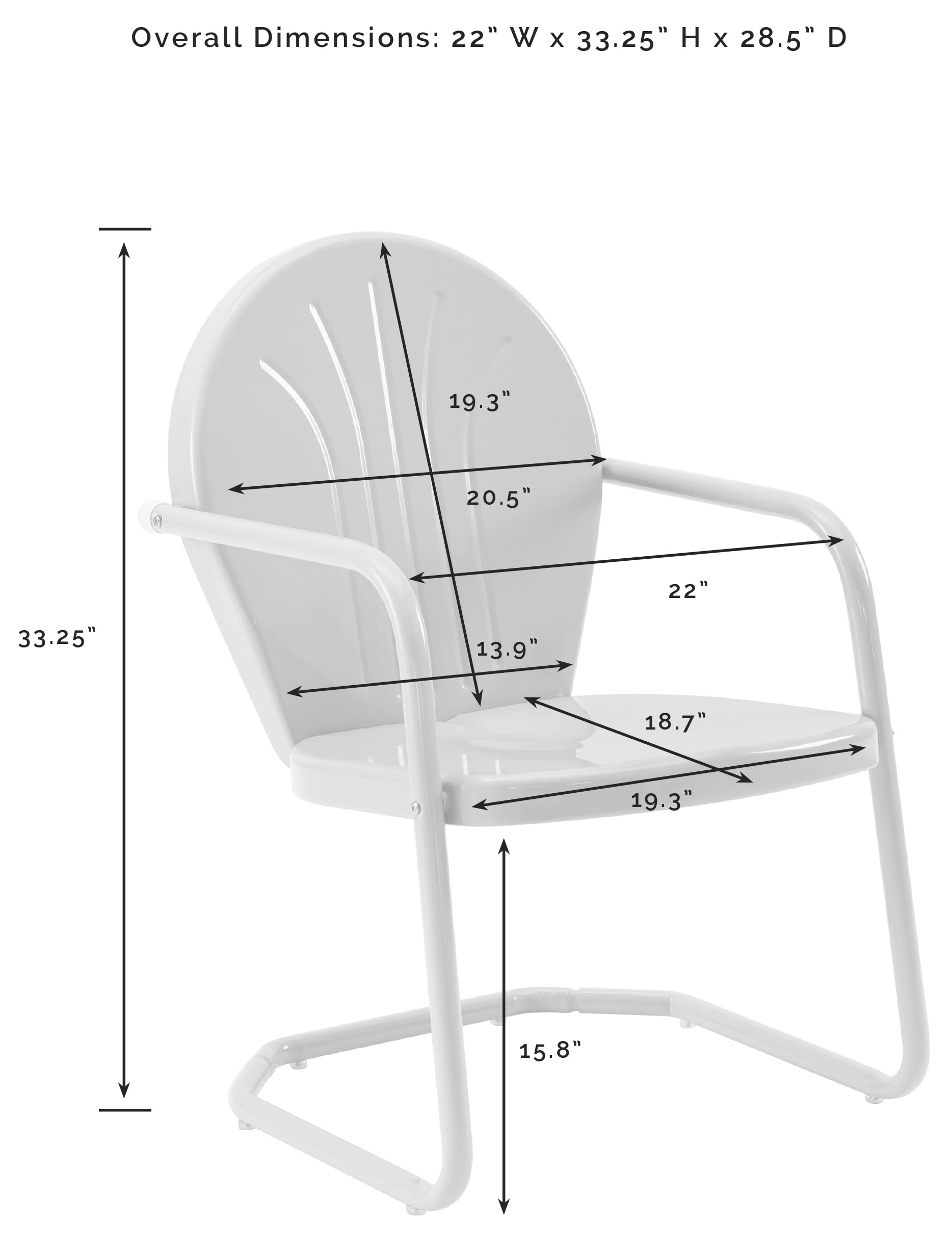 Chair | Griffith Metal Outdoor Furniture | Durable Steel Chair for Ultimate Relaxation | Nostalgic Allure | Sky Blue Finish | casafoyer.myshopify.com