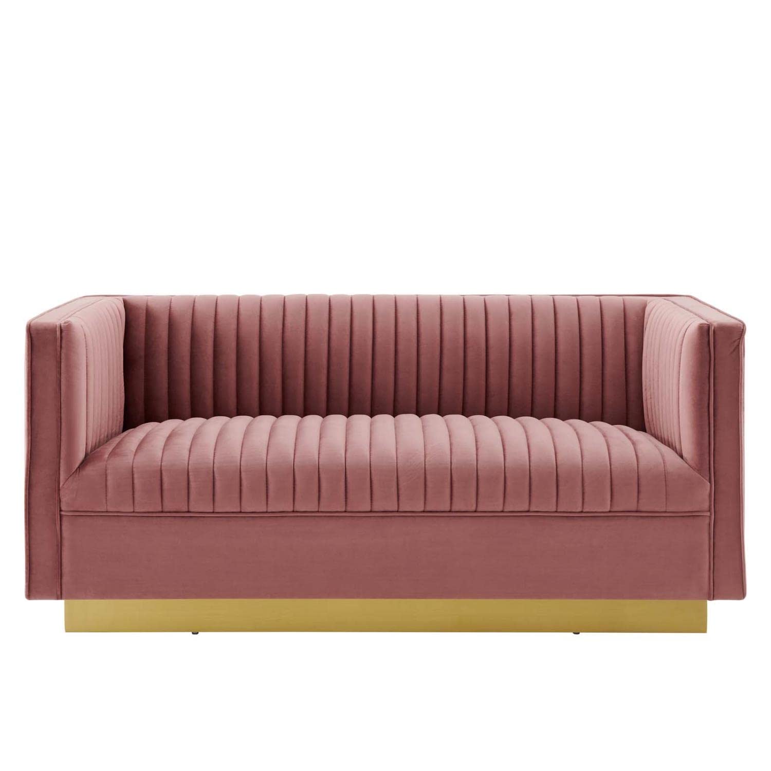 sofas | CasaFoyer Sanguine Performance Velvet Loveseat | Retro Modern Elegance | Stain-Resistant Upholstery | Ultimate Comfort & Support | Gold Stainless Steel Base | casafoyer.myshopify.com