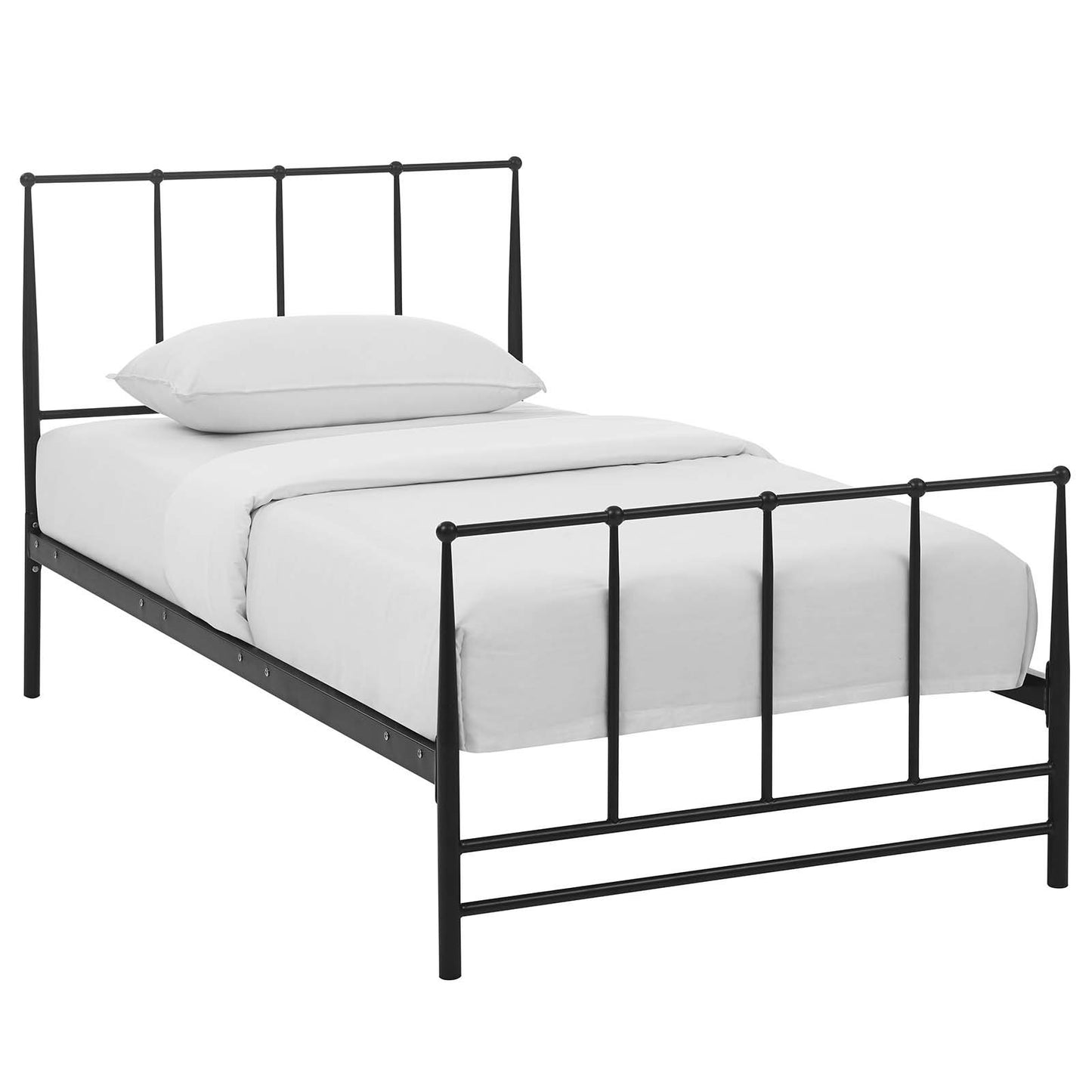 Bed | CasaFoyer Estate Platform Bed | Serene & Elegant Design | Coated Steel Frame | Supports Memory Foam, Spring, Latex & Hybrid | 1300 lbs Weight Capacity | Twin Size | Mattress Not Included | casafoyer.myshopify.com