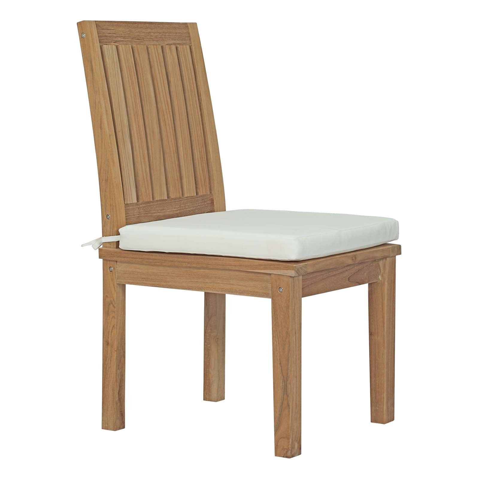 patio bistro sets | CasaFoyer Marina Teak Wood Outdoor Patio Dining Chair | Ultimate Luxury | Durable & Weatherproof | Includes Cushions | Assembly Required | casafoyer.myshopify.com