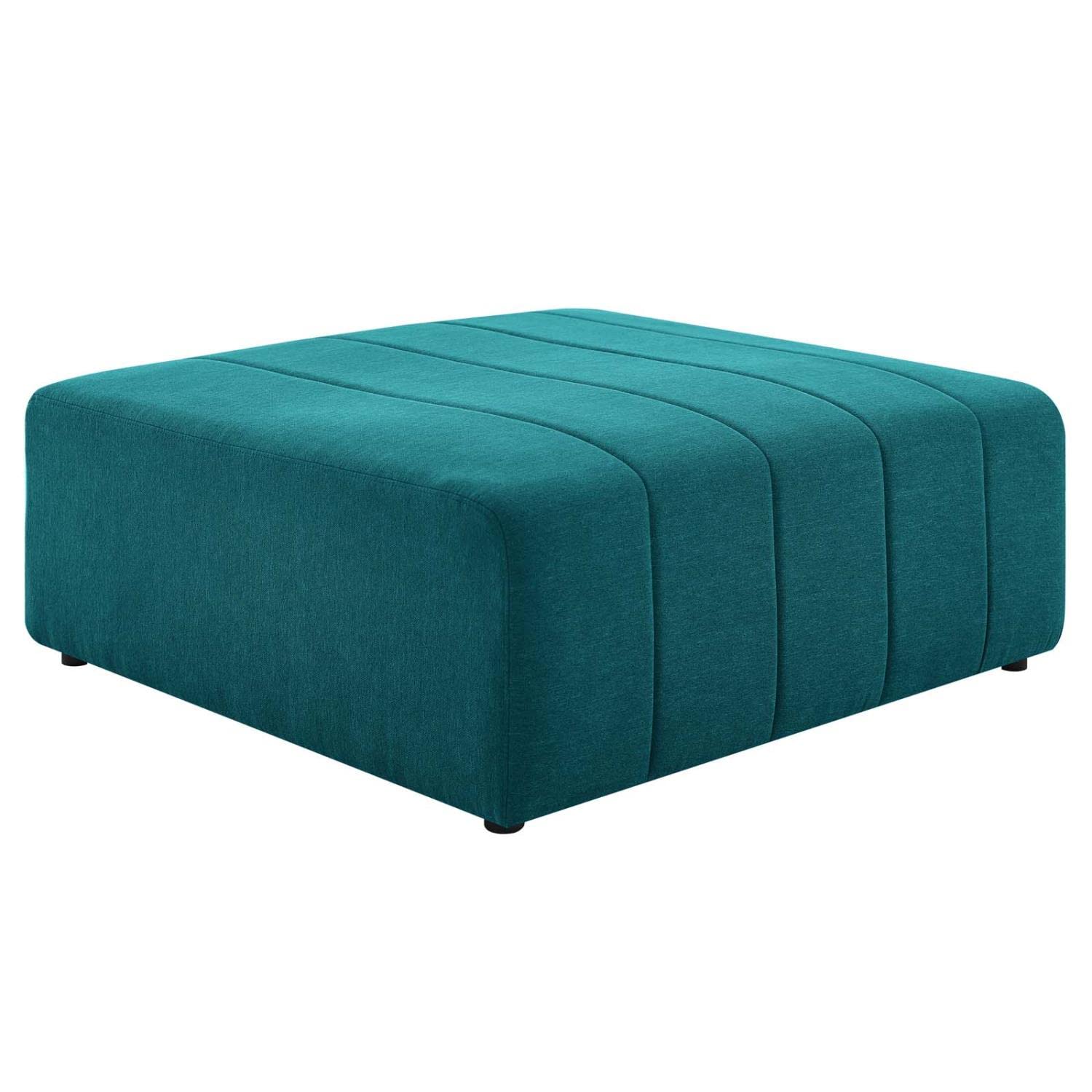 ottomans | CasaFoyer Bartlett Upholstered Fabric Ottoman | Retro Modern Style | Soft Polyester Upholstery | Dense Foam Padding | Sturdy Solid Wood Frame | Non-Marking Foot Caps | casafoyer.myshopify.com