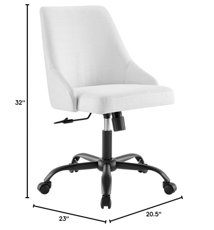 home office desk chairs | CasaFoyer Designate Upholstered Office Chair | Sleek Design | Comfortable Seating | Adjustable Height | 360-degree Swivel | Black White | casafoyer.myshopify.com