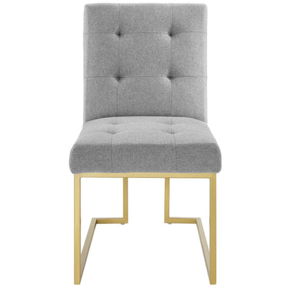 home office desk chairs | CasaFoyer Privy | Gold Stainless Steel Dining Chair | Art Deco Design | Polyester Upholstery | Gold Base | No Assembly | 331 lbs Weight Capacity | casafoyer.myshopify.com