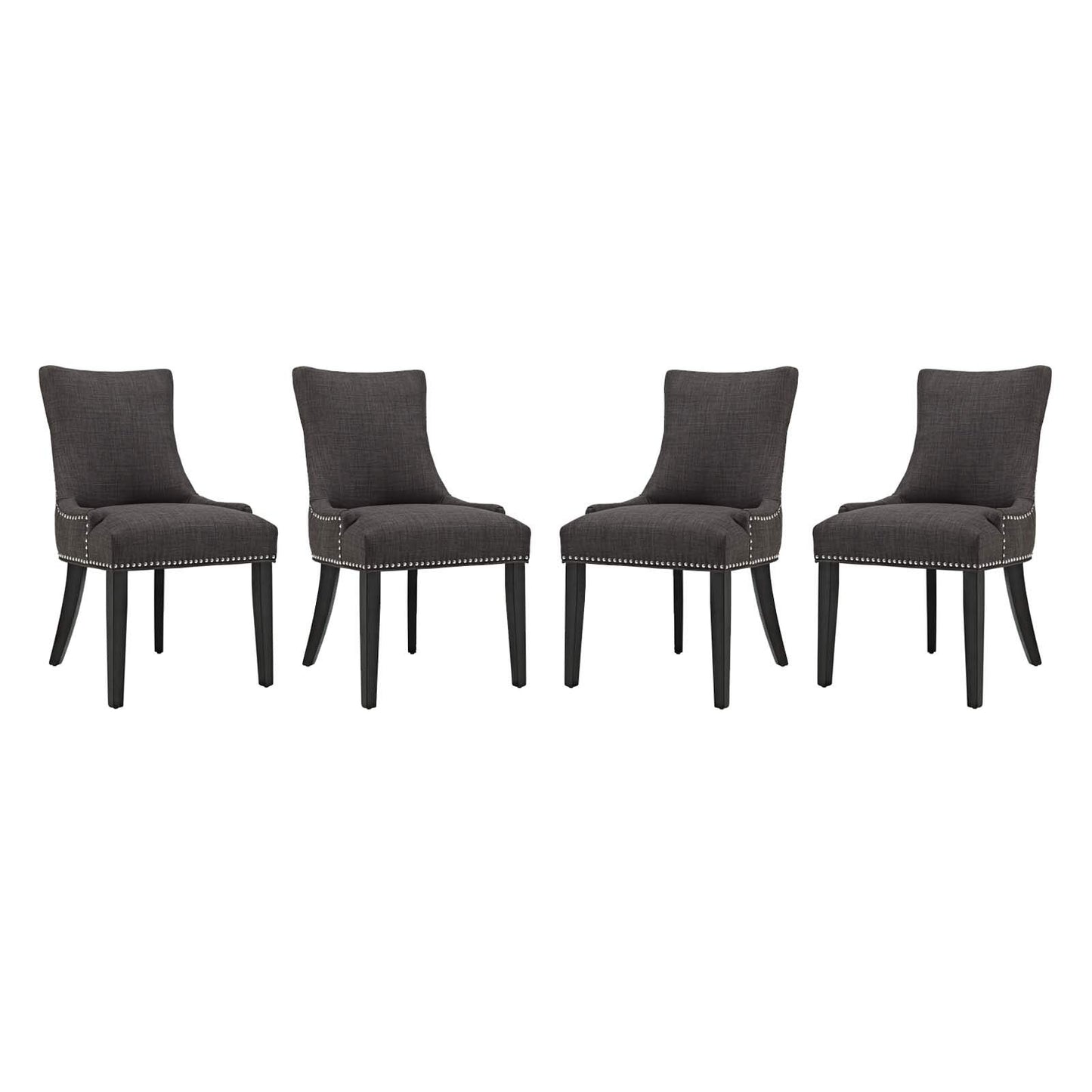 home office desk chairs | CasaFoyer Marquis Dining Side Chair Set of 4 | Stylish Hourglass Back | Nailhead Trim | Non-Marking Foot Caps | Tapered Wood Legs | High-Quality Polyester Fabric | Perfect for Modern & Traditional Dining Rooms | casafoyer.myshopify.com