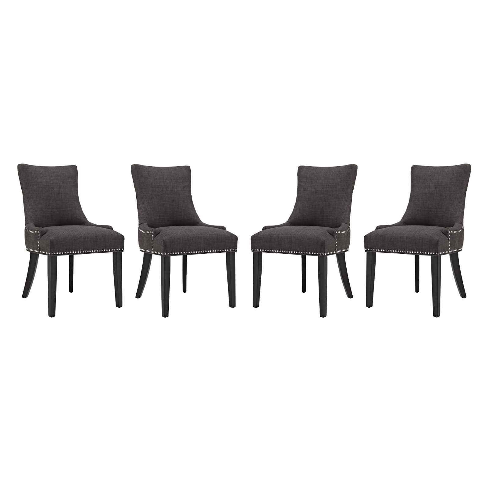 home office desk chairs | CasaFoyer Marquis Dining Side Chair Set of 4 | Stylish Hourglass Back | Nailhead Trim | Non-Marking Foot Caps | Tapered Wood Legs | High-Quality Polyester Fabric | Perfect for Modern & Traditional Dining Rooms | casafoyer.myshopify.com