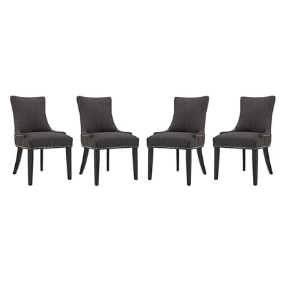 home office desk chairs | CasaFoyer Marquis Dining Side Chair Set of 4 | Stylish Hourglass Back | Nailhead Trim | Non-Marking Foot Caps | Tapered Wood Legs | High-Quality Polyester Fabric | Perfect for Modern & Traditional Dining Rooms | casafoyer.myshopify.com