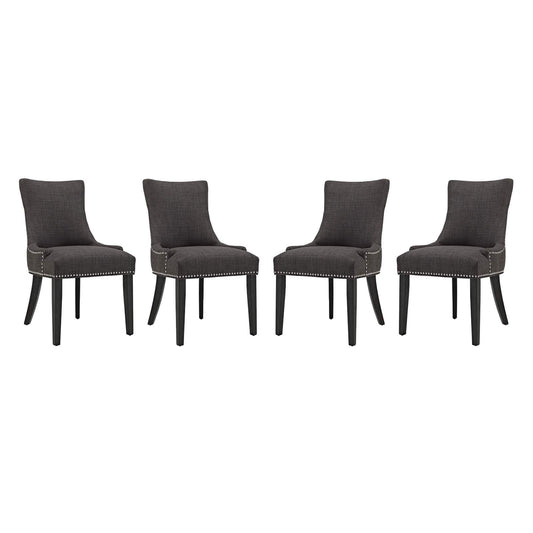 home office desk chairs | CasaFoyer Marquis Dining Side Chair Set of 4 | Stylish Hourglass Back | Nailhead Trim | Non-Marking Foot Caps | Tapered Wood Legs | High-Quality Polyester Fabric | Perfect for Modern & Traditional Dining Rooms | casafoyer.myshopify.com