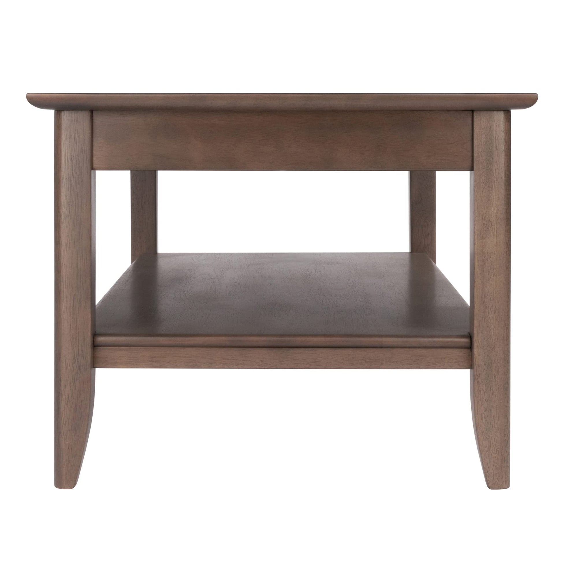TABLE | Ergode  Wood Santino Coffee Table | Contemporary Oyster Gray Finish | Solid Wood Frame | Wide Lower Shelf for Storage | 40 W x 22.64 D x 18.03 H | casafoyer.myshopify.com