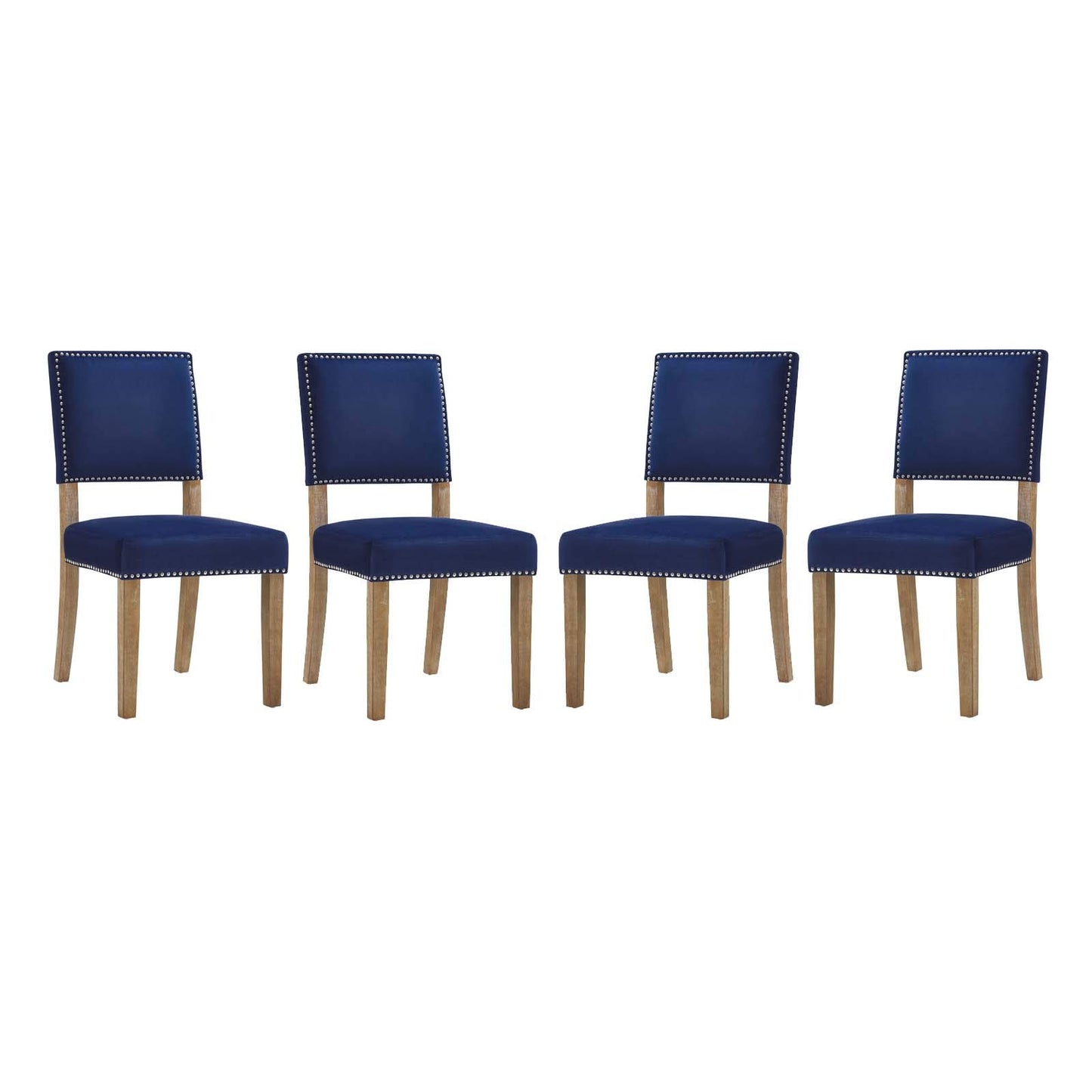 home office desk chairs | CasaFoyer Oblige Dining Side Chair Set of 4 | Velvet Upholstery | Nailhead Trim | No Sag Springs | Cozy Cushion | Solid Wood Frame | Non-Marking Foot Caps | casafoyer.myshopify.com