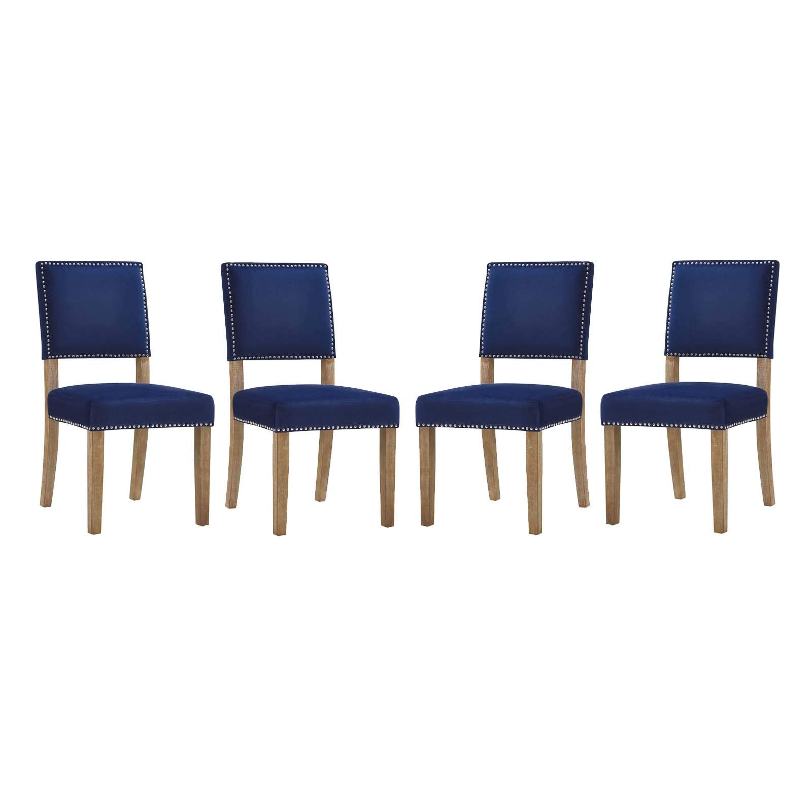home office desk chairs | CasaFoyer Oblige Dining Side Chair Set of 4 | Velvet Upholstery | Nailhead Trim | No Sag Springs | Cozy Cushion | Solid Wood Frame | Non-Marking Foot Caps | casafoyer.myshopify.com