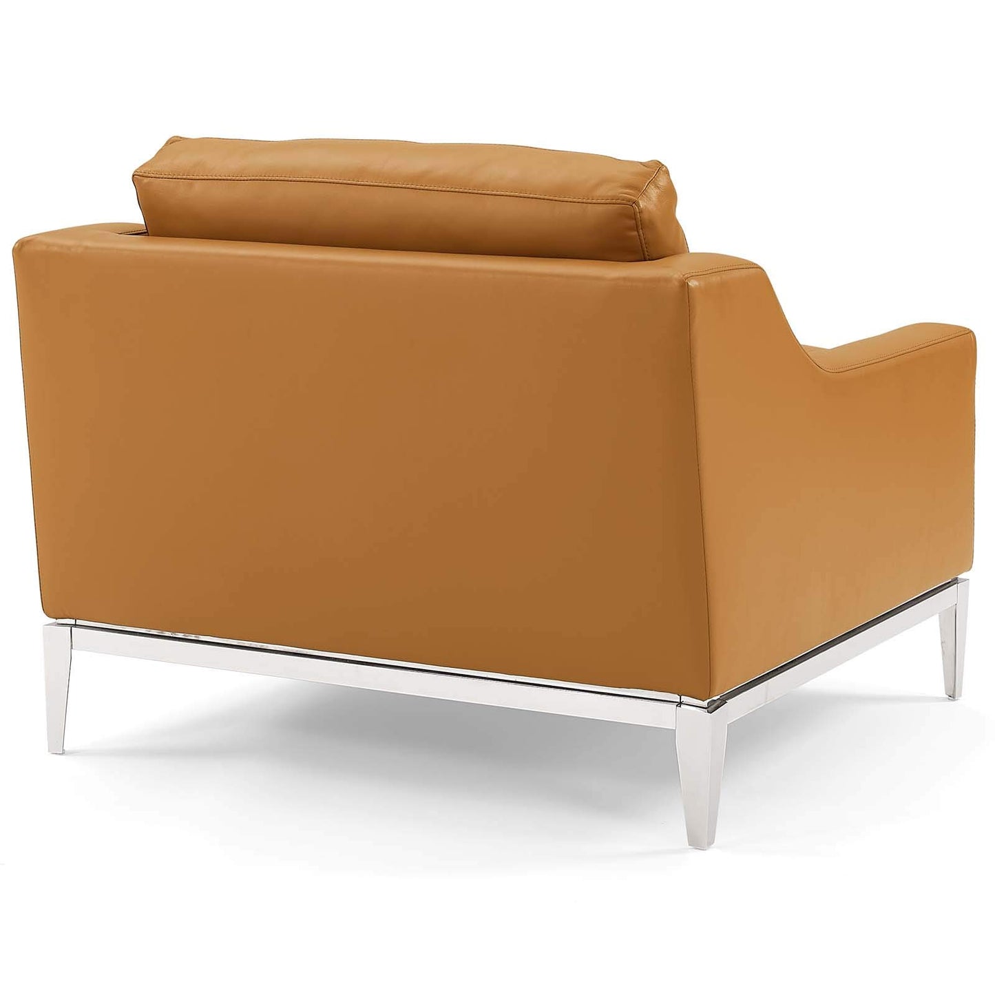 home office desk chairs | CasaFoyer Harness Leather Armchair Set of 2 | Soft Upholstery | Foam Cushion | Stainless Steel Frame | Vintage/Modern Home Décor | Removable Cushions | 300 lbs Capacity | casafoyer.myshopify.com