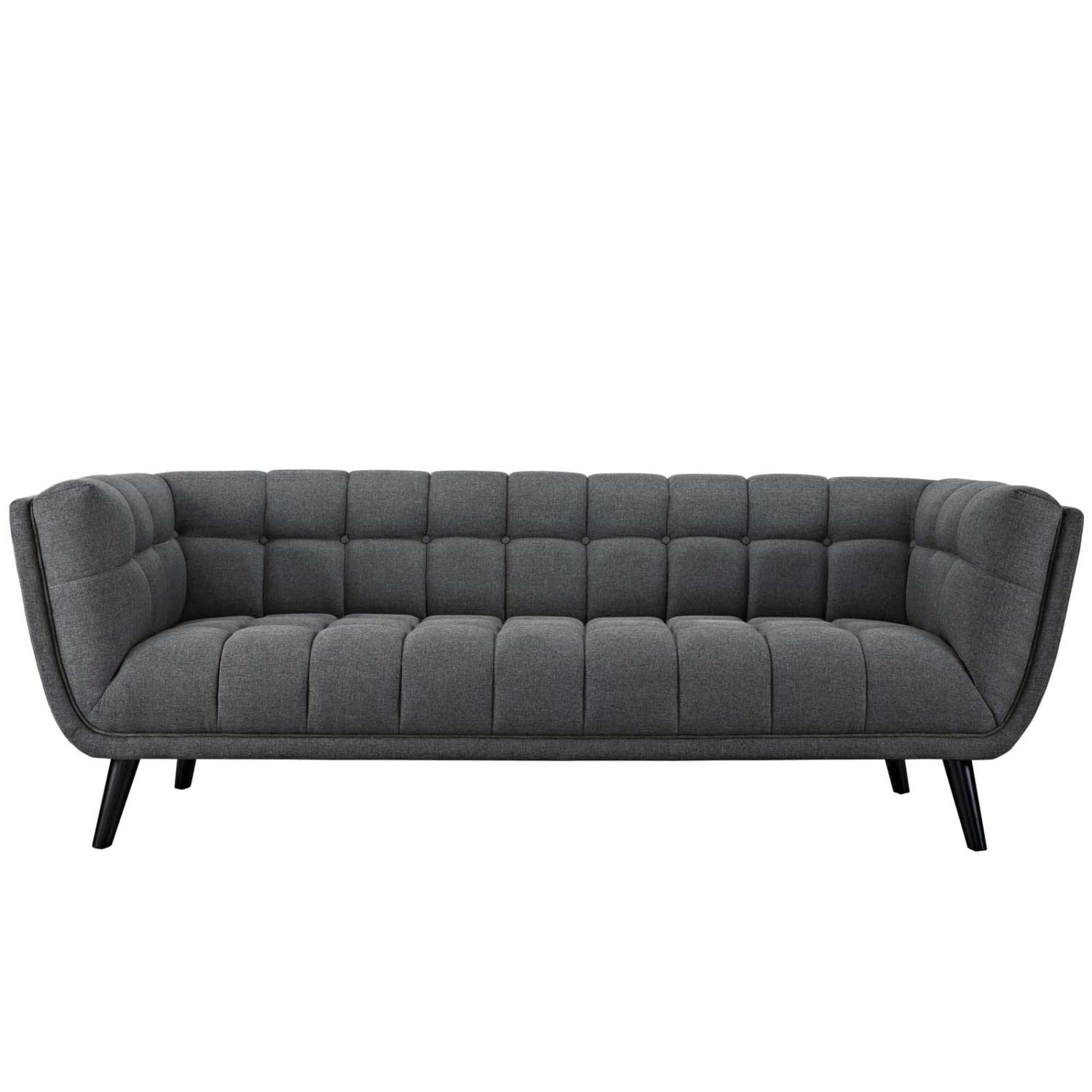 kitchen and dining room sets | CasaFoyer Bestow Collection | Upholstered Sofa & Armchair Set - Gray | Polyester Fabric | Button Tufting | Splayed Legs | Mid-Century Modern Farmhouse | 3 Piece | casafoyer.myshopify.com