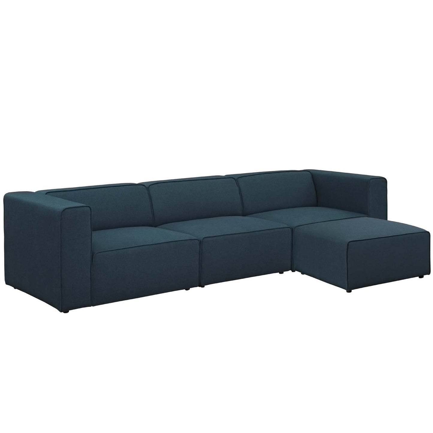 kitchen and dining room sets | CasaFoyer Mingle 4-Piece Modular Sectional Sofa Set - Blue | Spacious & Comfortable | Stylish & Versatile | Ideal for Modern Living or Lounge | Includes Armchair, Armless Chair, Ottoman | casafoyer.myshopify.com
