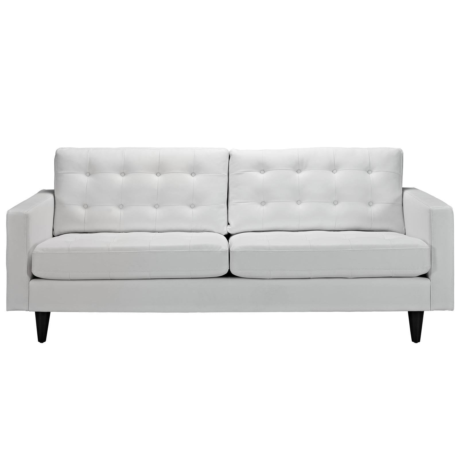 home office desk chairs | CasaFoyer Empress Tufted Button Sofa | Complete & Harmonious Furnishing | Luxurious Cushions | Regal Armrests | Solid Wood Legs | Bonded Leather Upholstery | White | casafoyer.myshopify.com