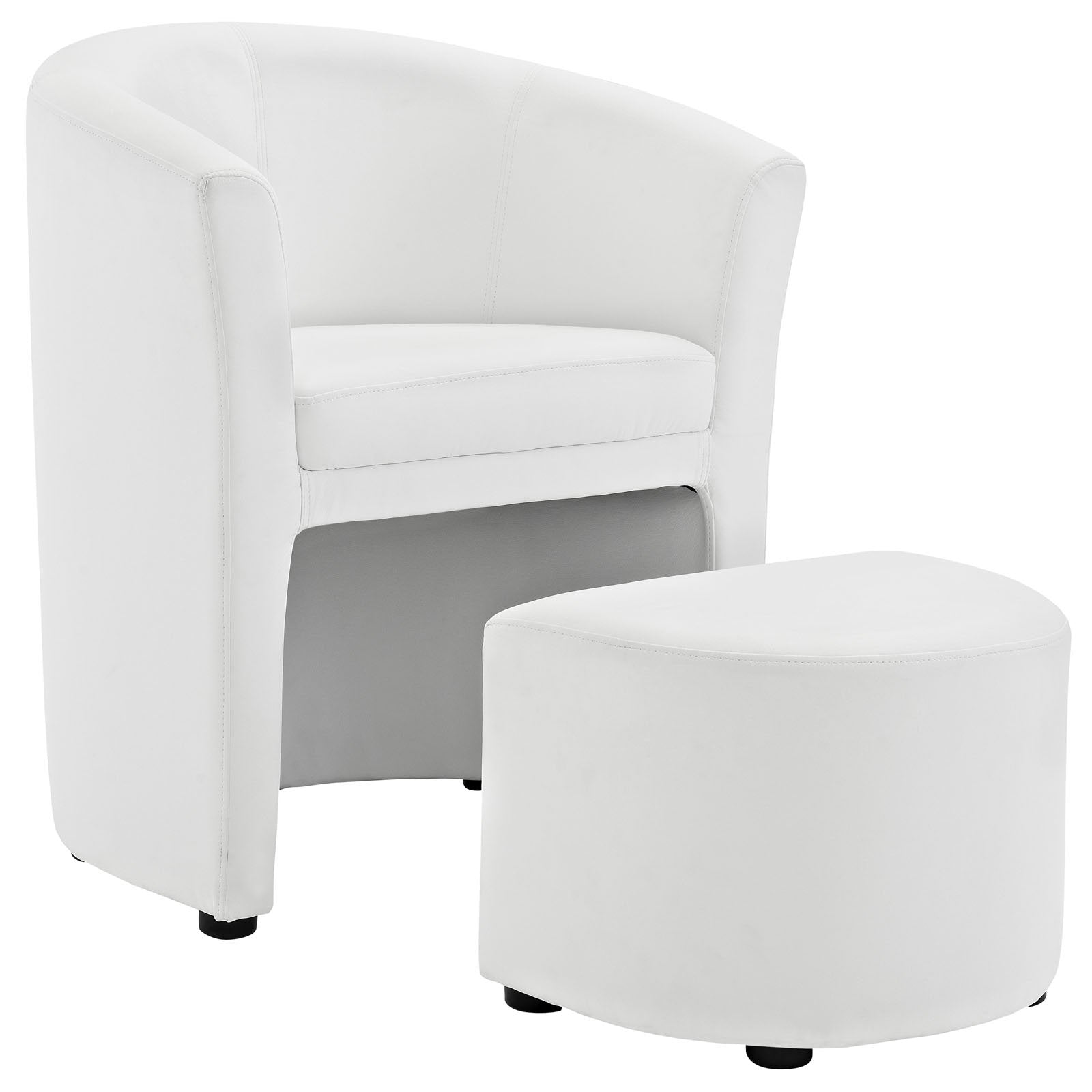 Chair | Divulge Faux Leather Armchair | Self-Storage Ottoman | Sleek & Comfortable Seating | casafoyer.myshopify.com