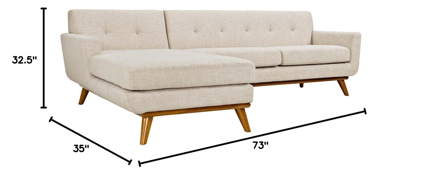 sofas | Engage Living Room Set | Curved Design | Dual Cushions | Upholstered Material | Button Detail | Solid Base | Left-Arm Chaise & Right-Arm Loveseat | casafoyer.myshopify.com