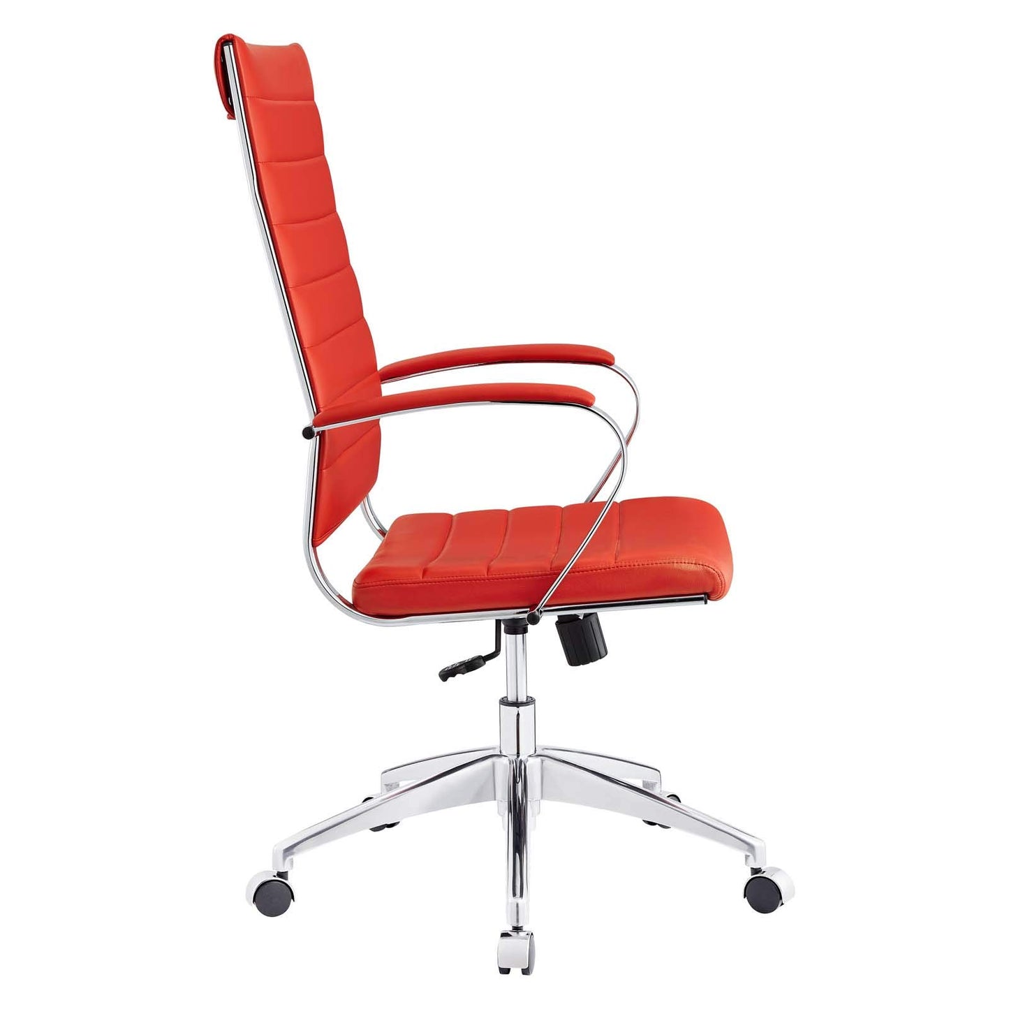 home office desk chairs | CasaFoyer Jive Ribbed High Back Executive Office Chair | Stylish & Functional | Natural Posture Support | Comfortable Cushion & Padded Arms | Chrome-Plated Aluminum Base | Easy Mobility | Ideal for Modern Office | casafoyer.myshopify.com
