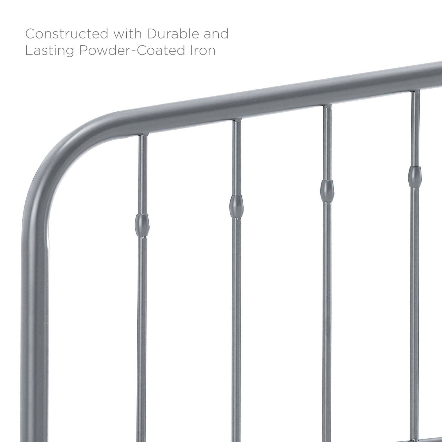 headboards | CasaFoyer Lennon Metal King Headboard | Modern Farmhouse Design | Durable Iron Construction | Height-Adjustable | Gray | casafoyer.myshopify.com