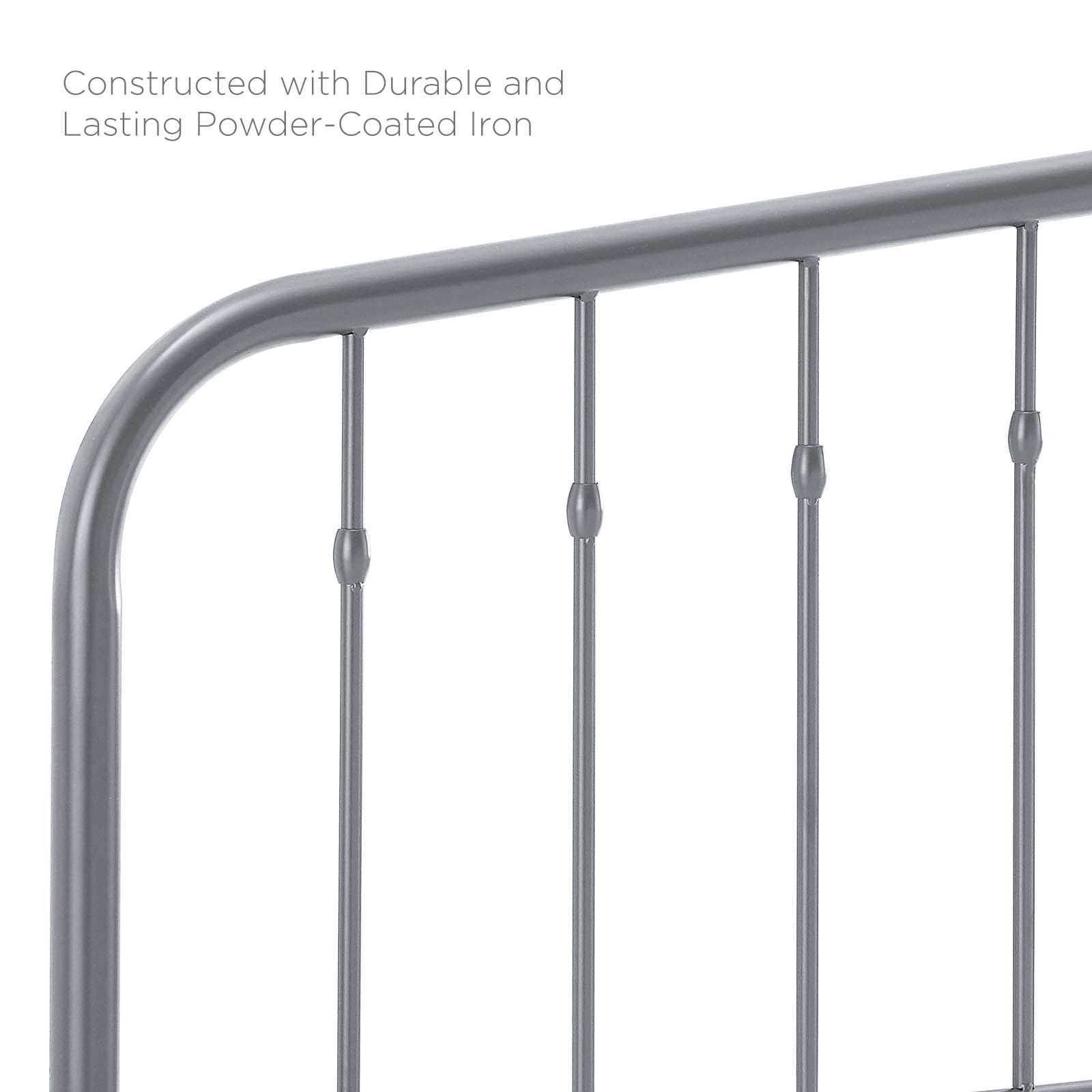 headboards | CasaFoyer Lennon Metal King Headboard | Modern Farmhouse Design | Durable Iron Construction | Height-Adjustable | Gray | casafoyer.myshopify.com