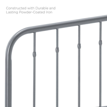 headboards | CasaFoyer Lennon Metal King Headboard | Modern Farmhouse Design | Durable Iron Construction | Height-Adjustable | Gray | casafoyer.myshopify.com