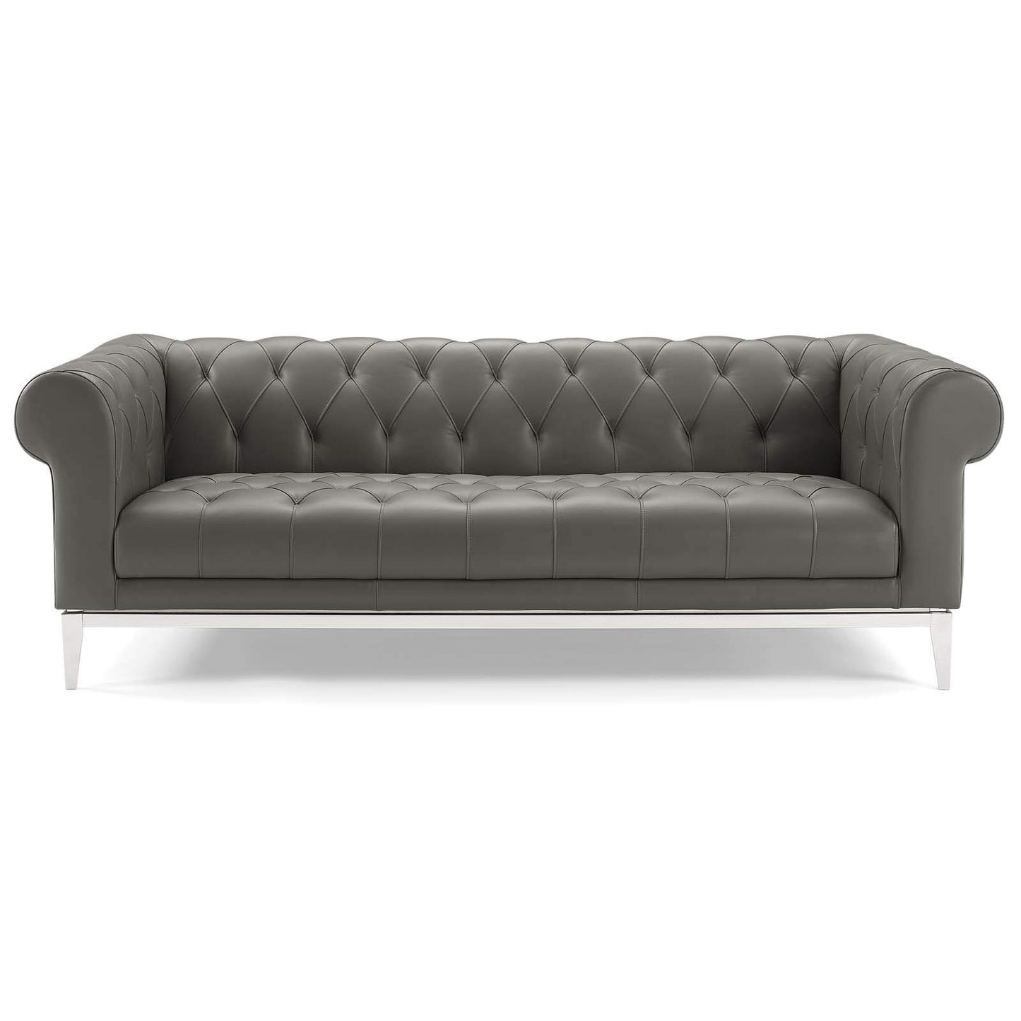 sofas | CasaFoyer Idyll Leather Chesterfield Sofa | Ultimate Luxury | Soft Leather Upholstery | Rolled Arms | Tufted Button Accents | 84 | Sturdy Stainless Steel Frame | 900 lbs Weight Capacity | casafoyer.myshopify.com